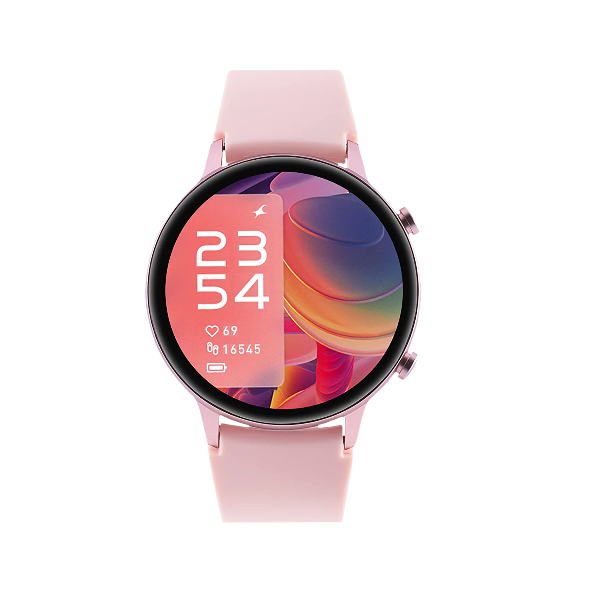 fastrack Reflex Play Plus Smartwatch with Bluetooth Calling (33.02mm AMOLED Display, IP68 Water Resistant, Pink Strap)_1