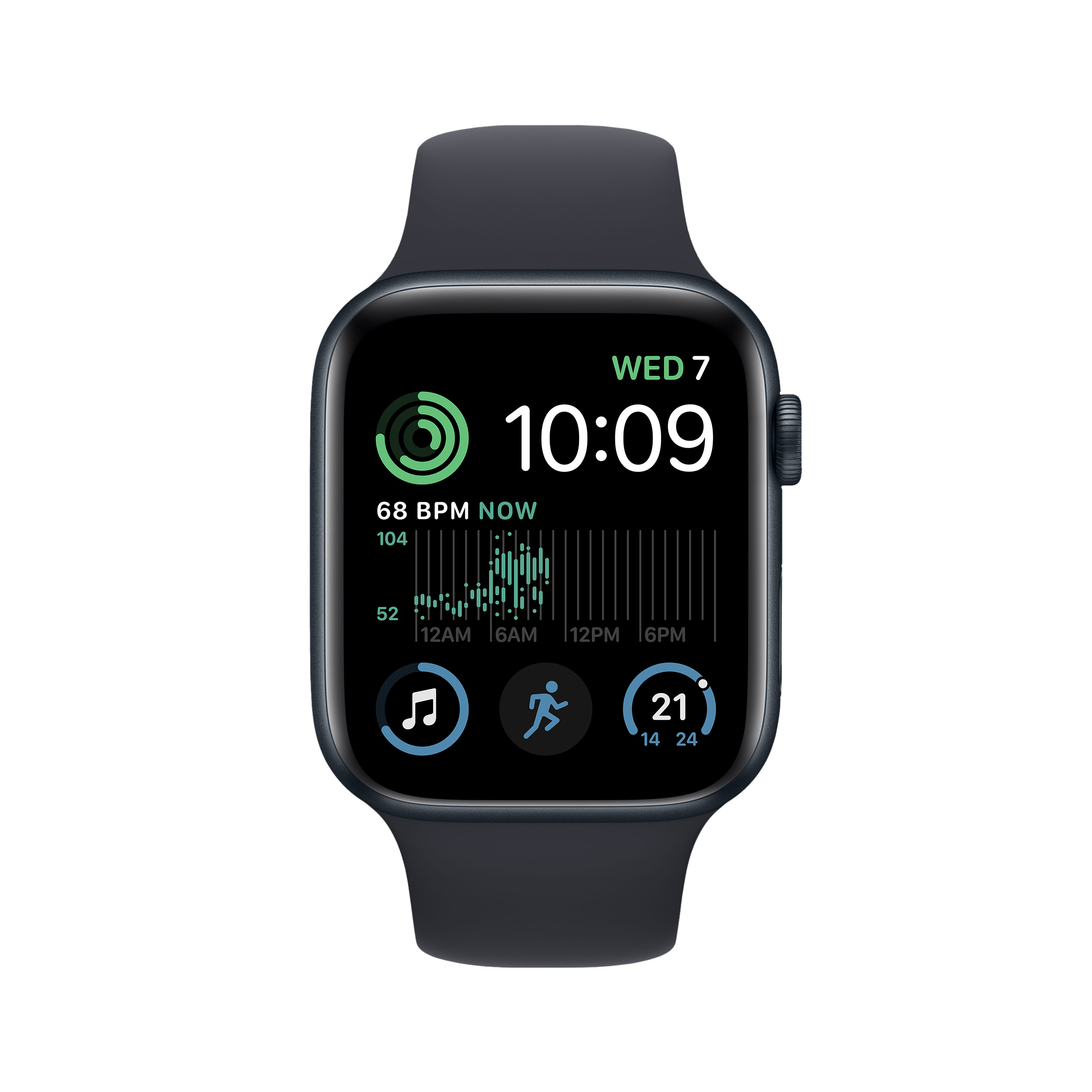 Apple Watch SE with Midnight Sports Band (44mm Retina LTPO OLED Display, Midnight Aluminium Case)_2