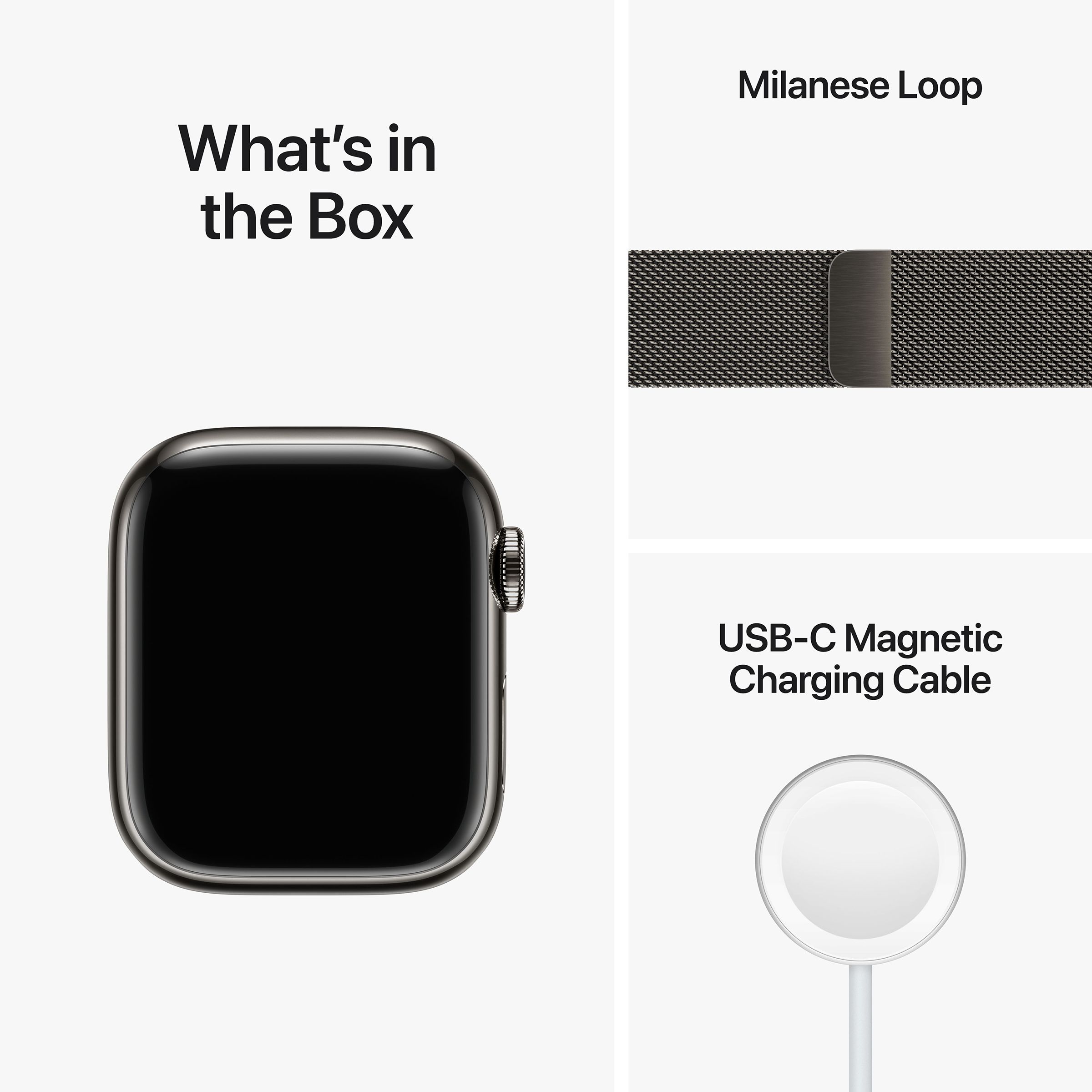 Apple Watch Series 8 GPS + Cellular with Sports Band (41mm Retina LTPO OLED Display, Graphite Stainless Steel Case)_9