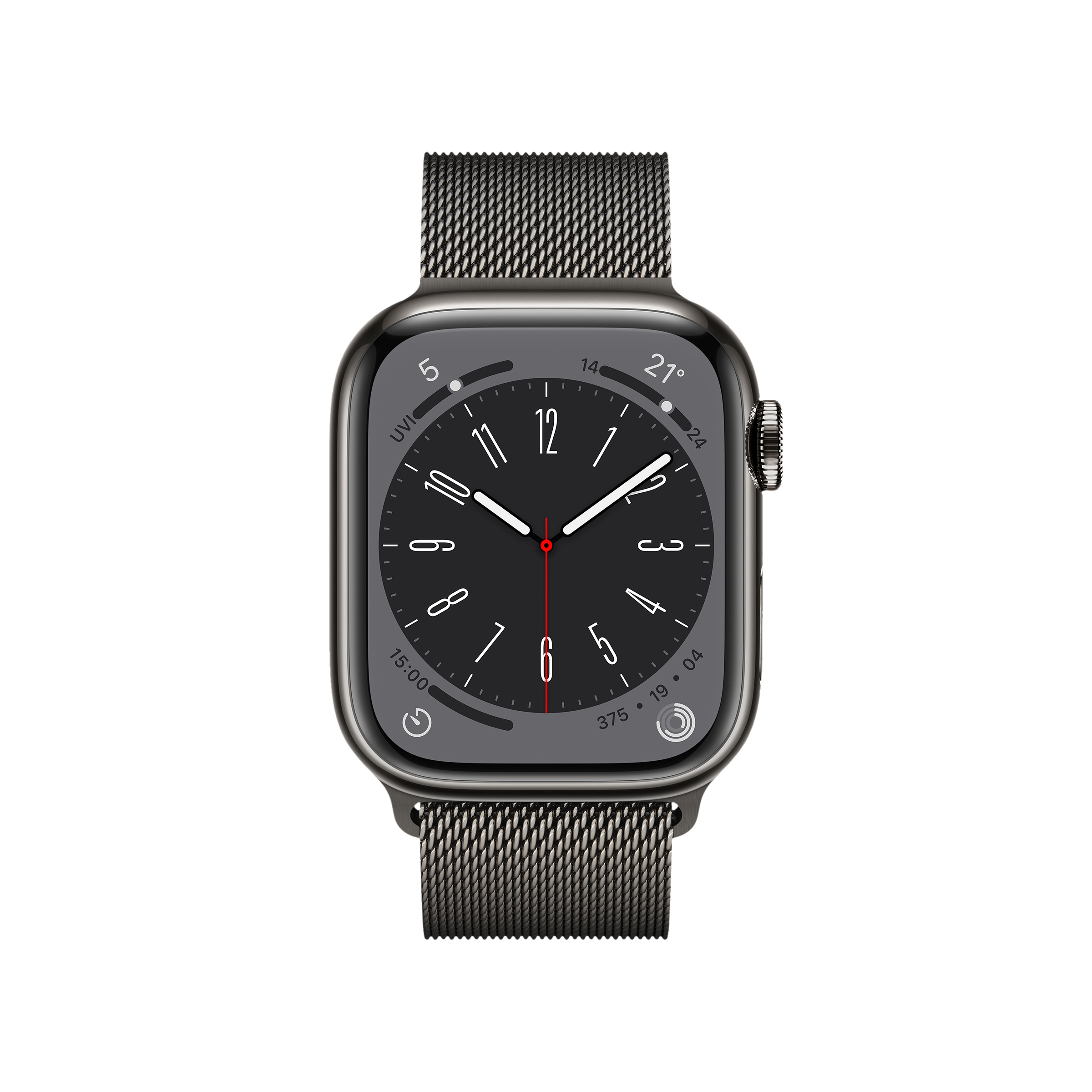 Apple Watch Series 8 GPS + Cellular with Sports Band (41mm Retina LTPO OLED Display, Graphite Stainless Steel Case)_2