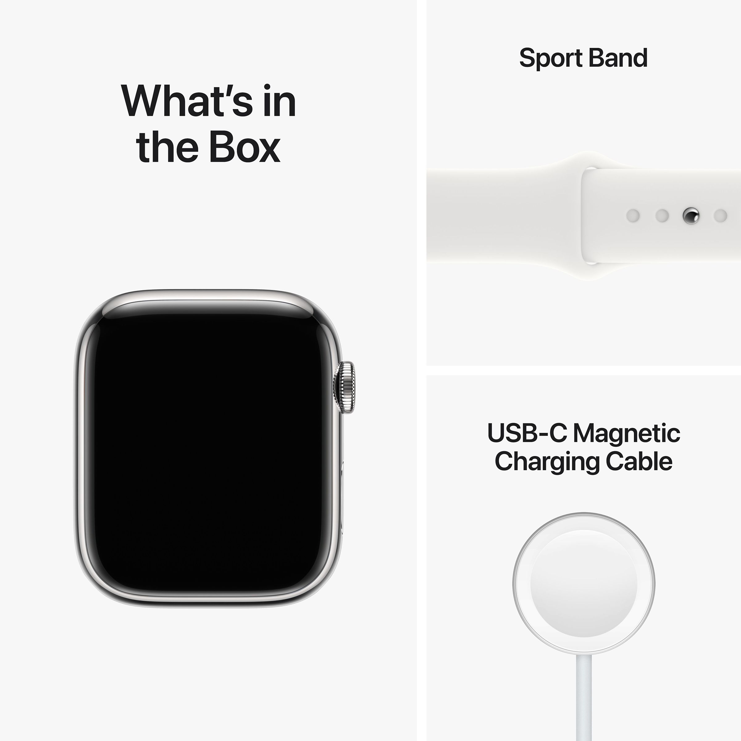 Apple Watch Series 8 GPS + Cellular with Sports Band (45mm Retina LTPO OLED Display, Silver Stainless Steel Case) Apple Watch Series 8 GPS + Cellular with Sports Band (45mm Retina LTPO OLED Display, Silver Stainless Steel Case)_9
