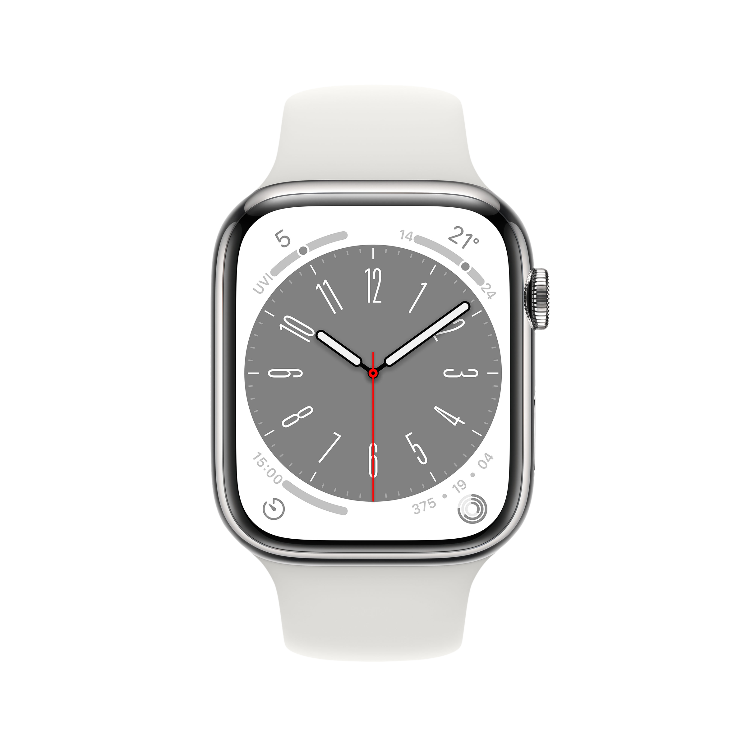 Apple Watch Series 8 GPS + Cellular with Sports Band (45mm Retina LTPO OLED Display, Silver Stainless Steel Case) Apple Watch Series 8 GPS + Cellular with Sports Band (45mm Retina LTPO OLED Display, Silver Stainless Steel Case)_2