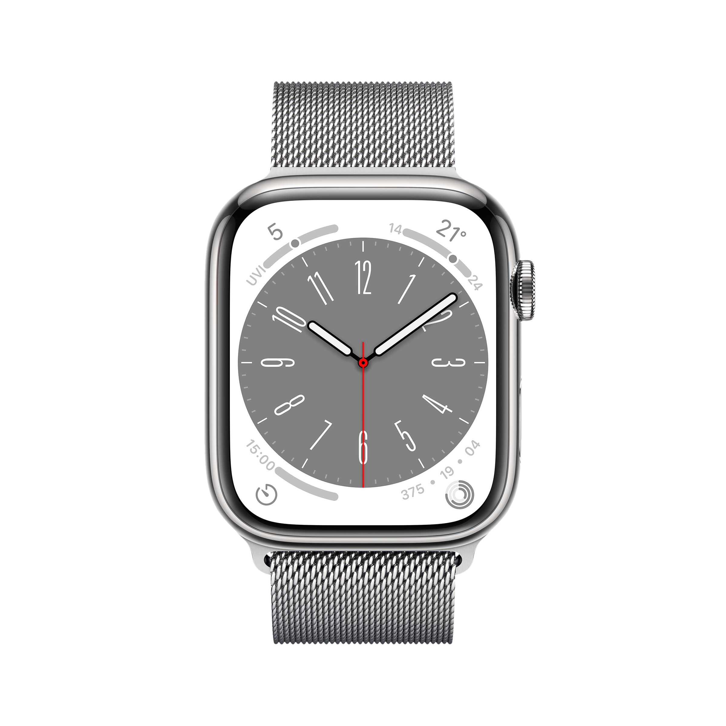 Apple Watch Series 8 GPS + Cellular with Sports Band (45mm Retina LTPO OLED Display, Silver Stainless Steel Case) Apple Watch Series 8 GPS + Cellular with Sports Band (45mm Retina LTPO OLED Display, Silver Stainless Steel Case)_2