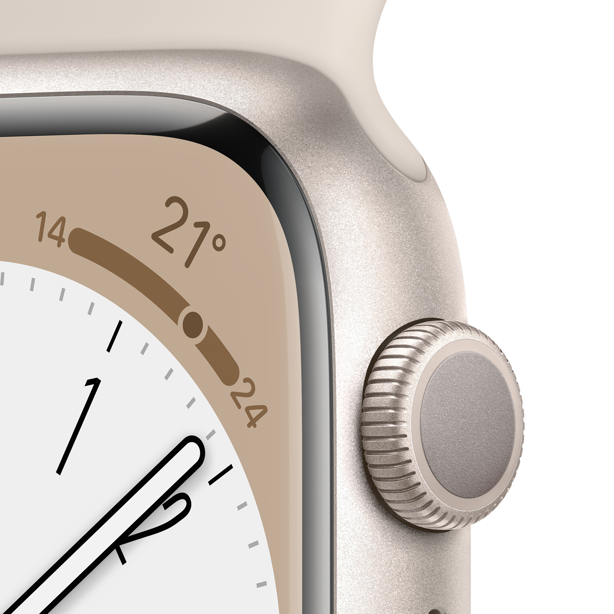 Apple Watch Series 8 GPS with Sports Band (45mm Retina LTPO OLED Display, Starlight Aluminium Case)_3