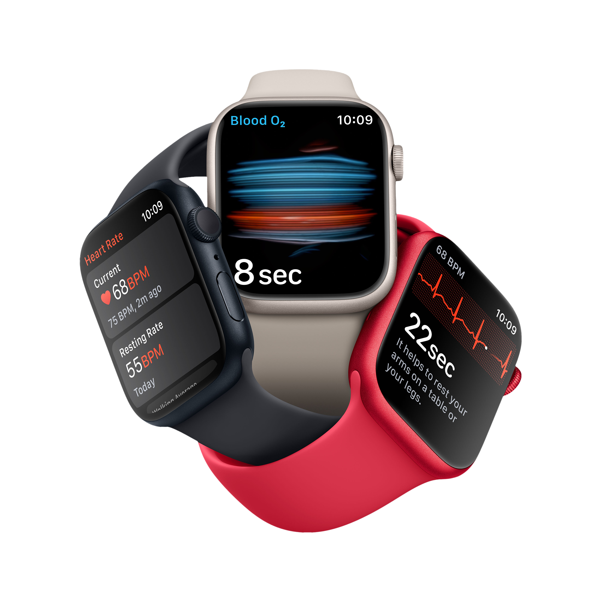 Apple Watch Series 8 GPS with Sports Band (45mm Retina LTPO OLED Display, Starlight Aluminium Case)_5