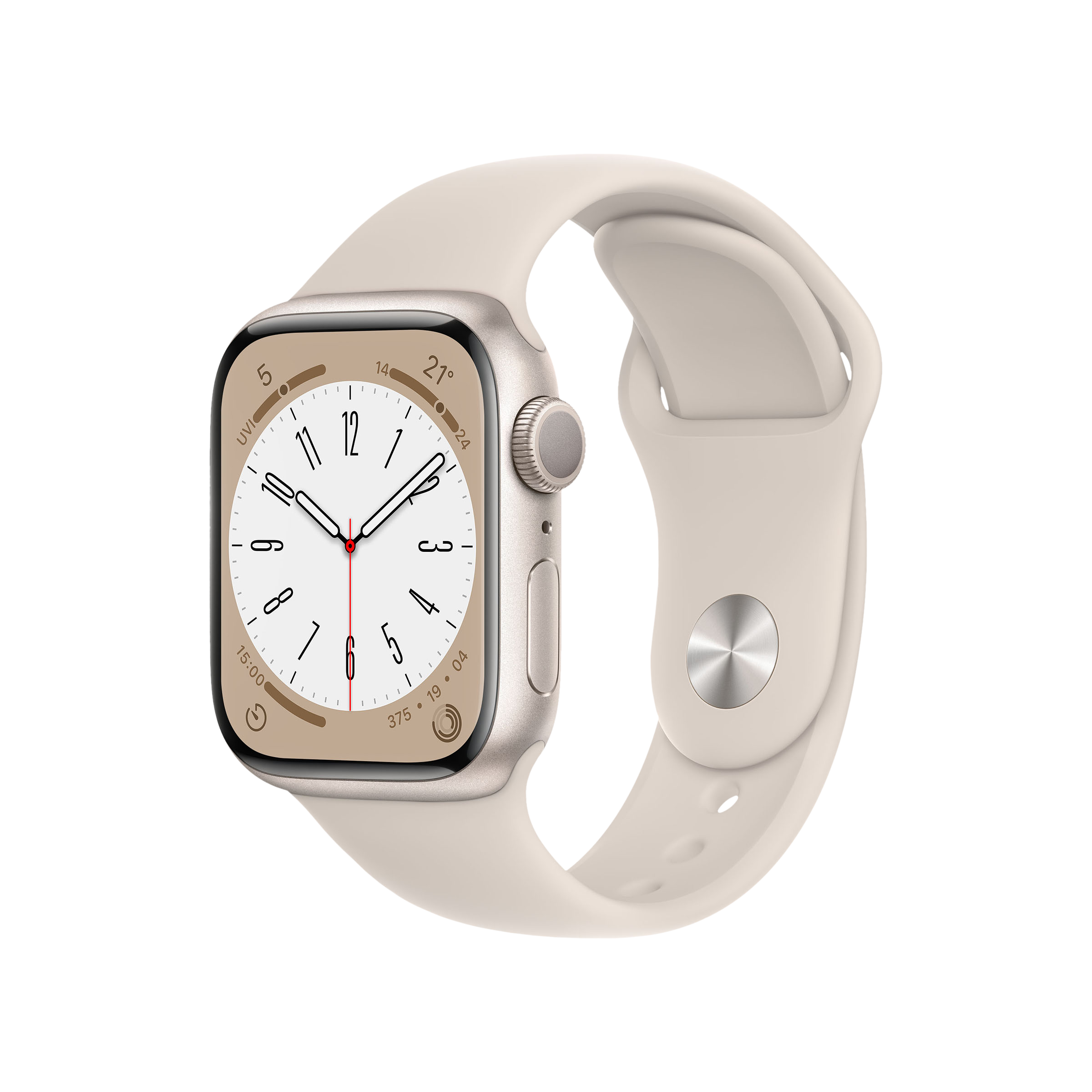 Apple Watch Series 8 GPS with Sports Band (45mm Retina LTPO OLED Display, Starlight Aluminium Case)_1