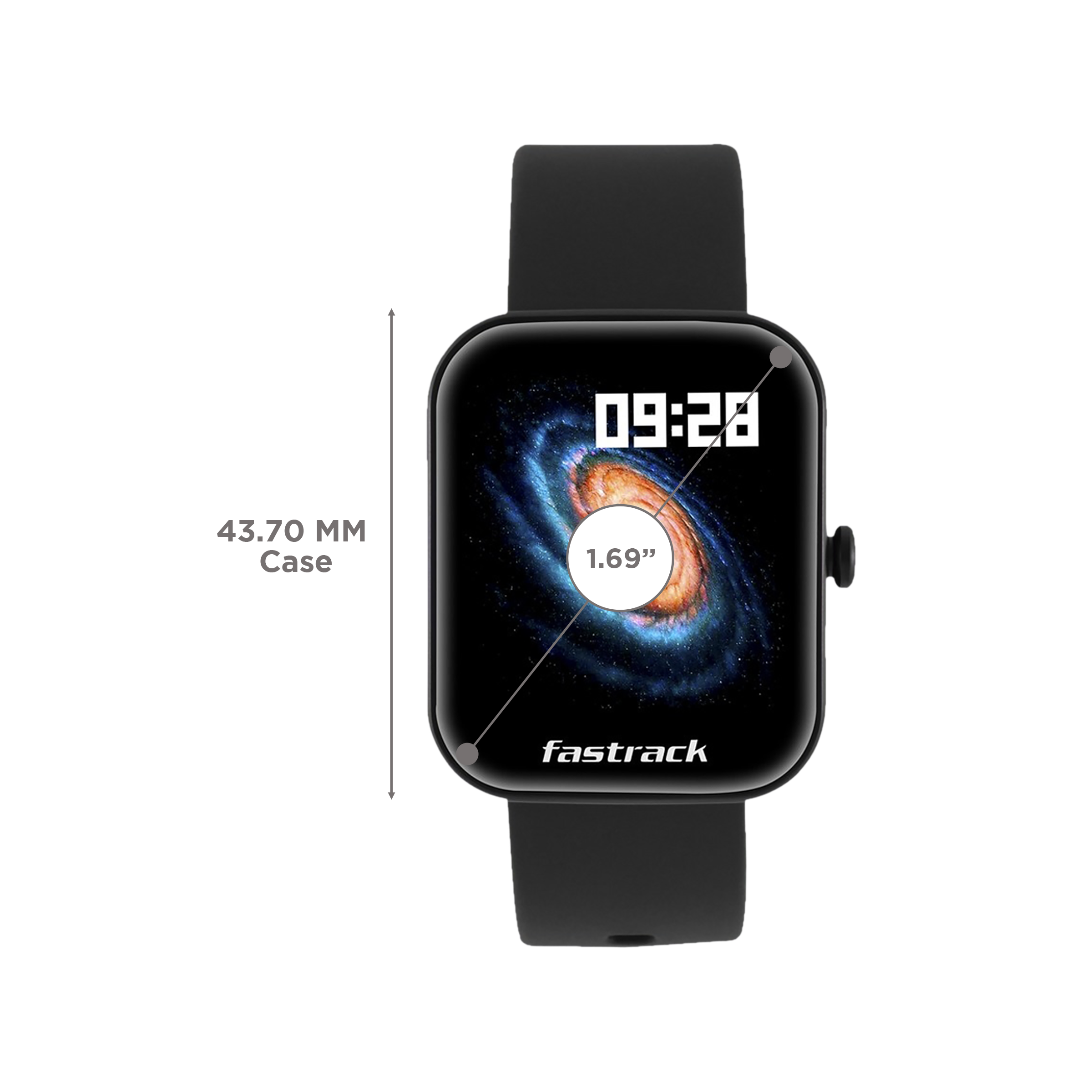 fastrack Reflex Hello Smartwatch with Bluetooth Calling (43.7mm TFT-LCD Display, IP68 Water Resistant, Black Strap)_3