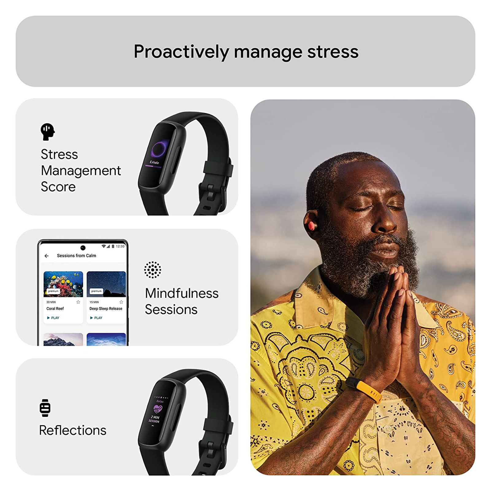 fitbit Inspire 3 Fitness Tracker with Stress Management (0.74 Inch Always-On AMOLED Display, Water Resistant, Midnight Zen Strap) fitbit Inspire 3 Fitness Tracker with Stress Management (0.74 Inch Always-On AMOLED Display, Water Resistant, Midnight Zen Strap)_14