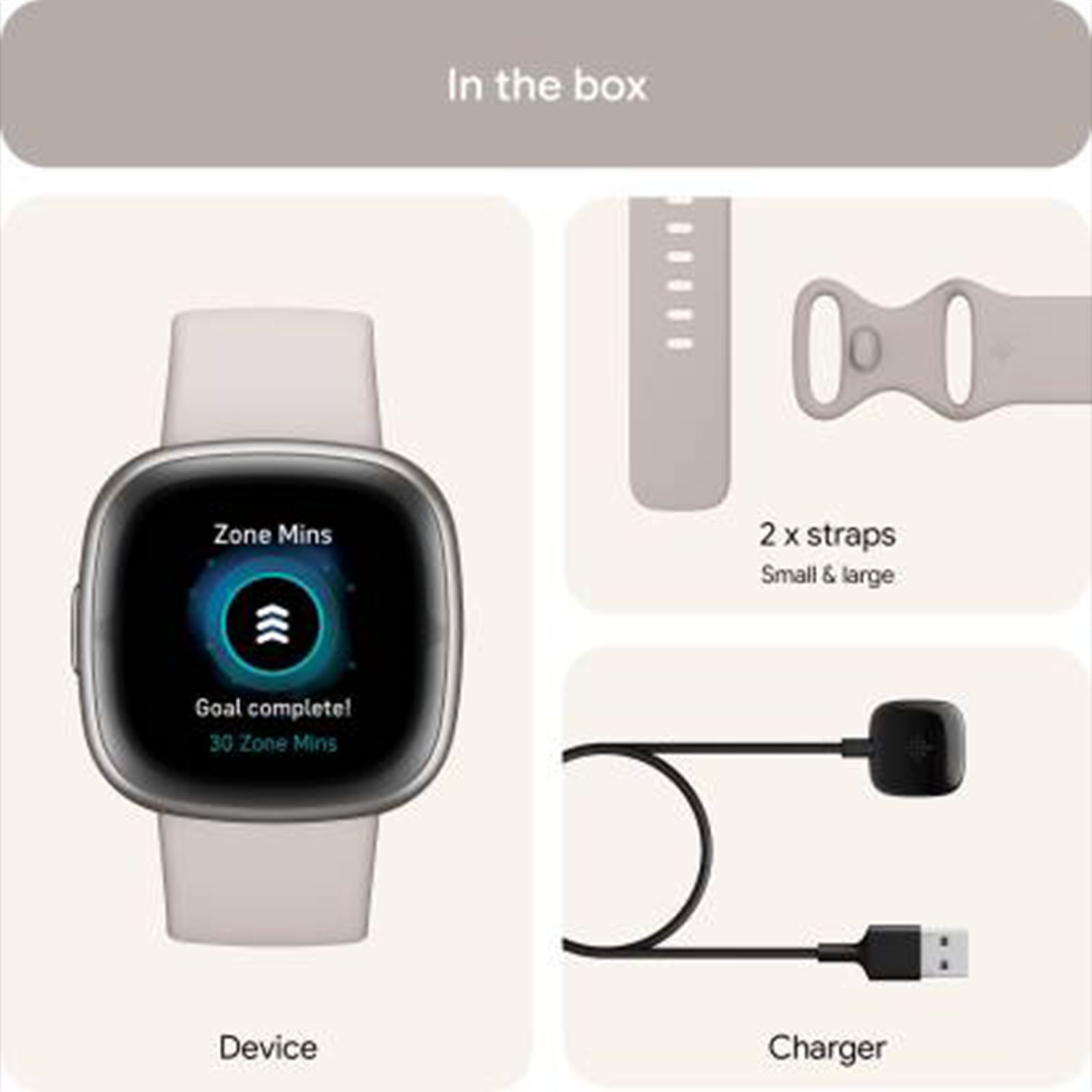 fitbit Sense 2 Smartwatch with Stress Management (1.58 Inch Always-On AMOLED Display, Water Resistant, Lunar White Strap)_13