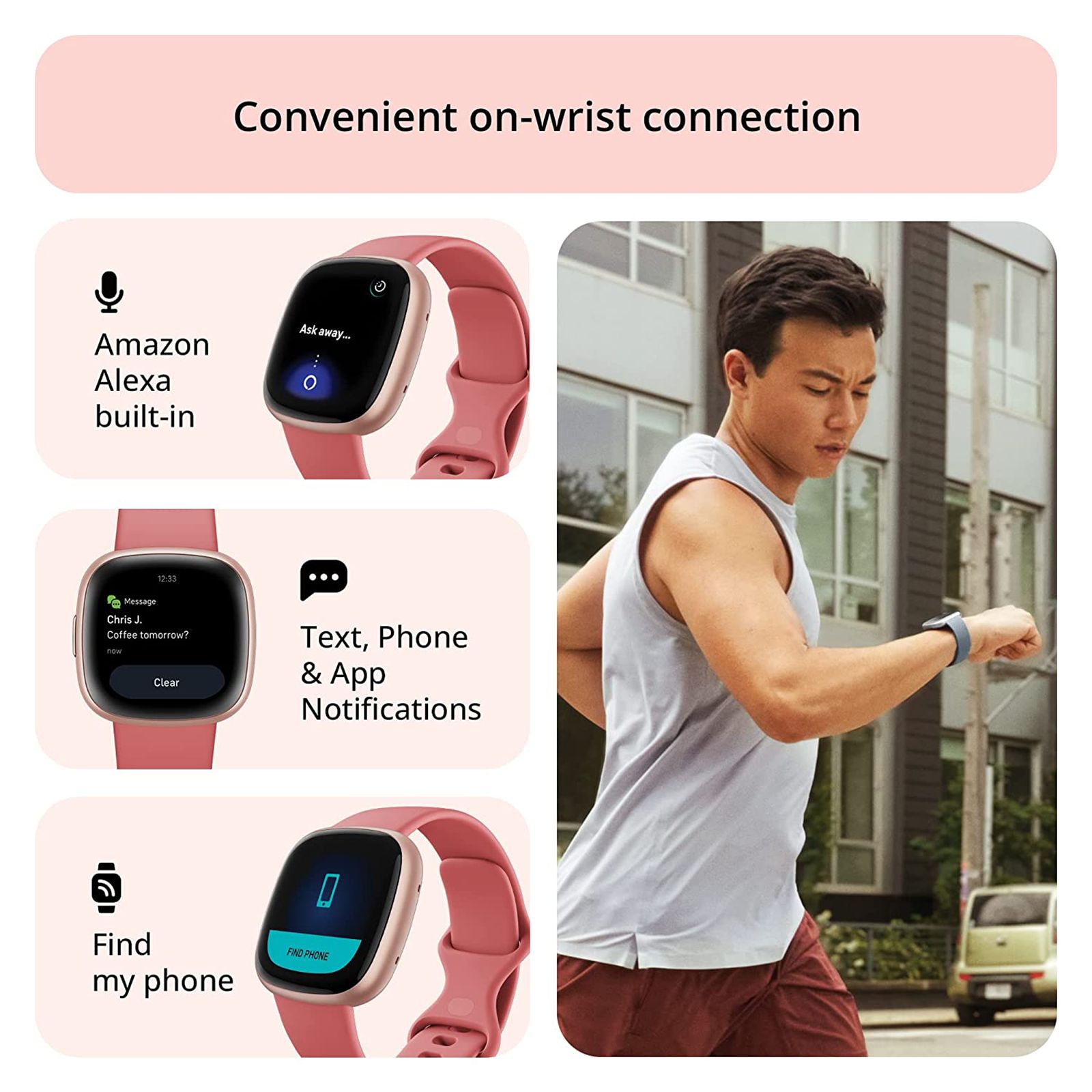 fitbit Versa 4 Smartwatch with Sleep Tools (1.58 Inch Always-On AMOLED Display, Water Resistant, Pink Sand Strap) fitbit Versa 4 Smartwatch with Sleep Tools (1.58 Inch Always-On AMOLED Display, Water Resistant, Pink Sand Strap)_11