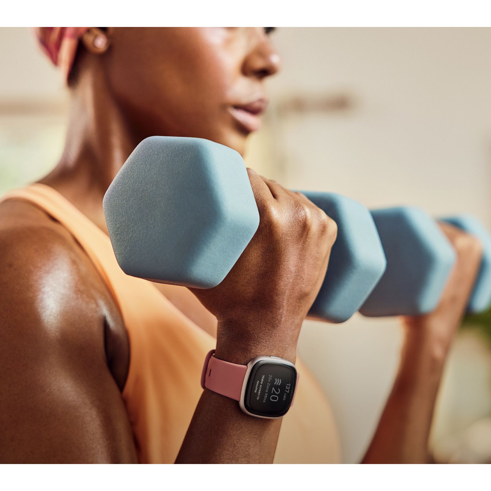 fitbit Versa 4 Smartwatch with Sleep Tools (1.58 Inch Always-On AMOLED Display, Water Resistant, Pink Sand Strap) fitbit Versa 4 Smartwatch with Sleep Tools (1.58 Inch Always-On AMOLED Display, Water Resistant, Pink Sand Strap)_12