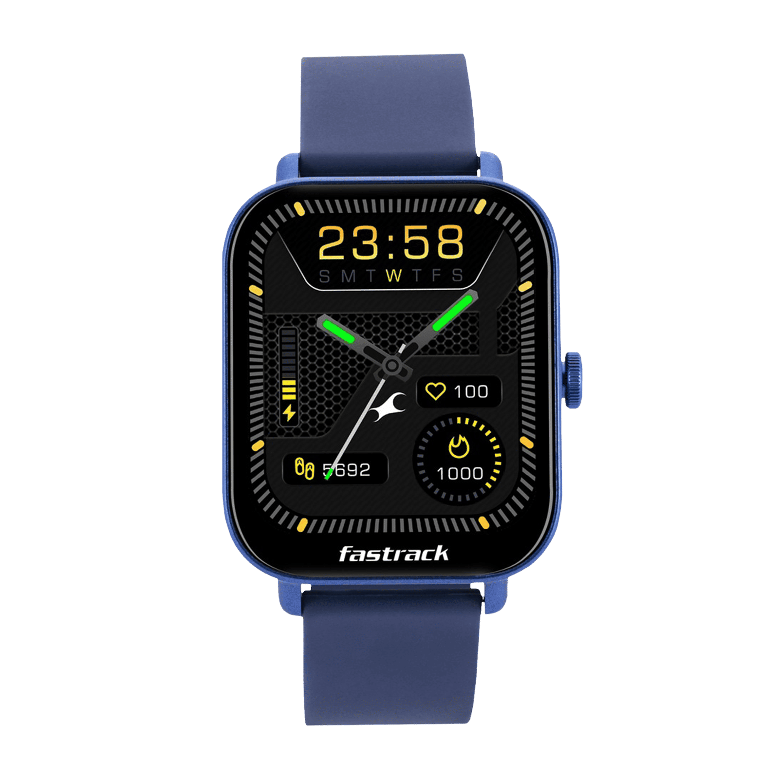 Fastrack Reflex VOX 2.0 Smartwatch with Bluetooth Calling (45mm TFT-LED Display, IP68 Water Resistant, Dark Blue Strap) Fastrack Reflex VOX 2.0 Smartwatch with Bluetooth Calling (45mm TFT-LED Display, IP68 Water Resistant, Dark Blue Strap)_1