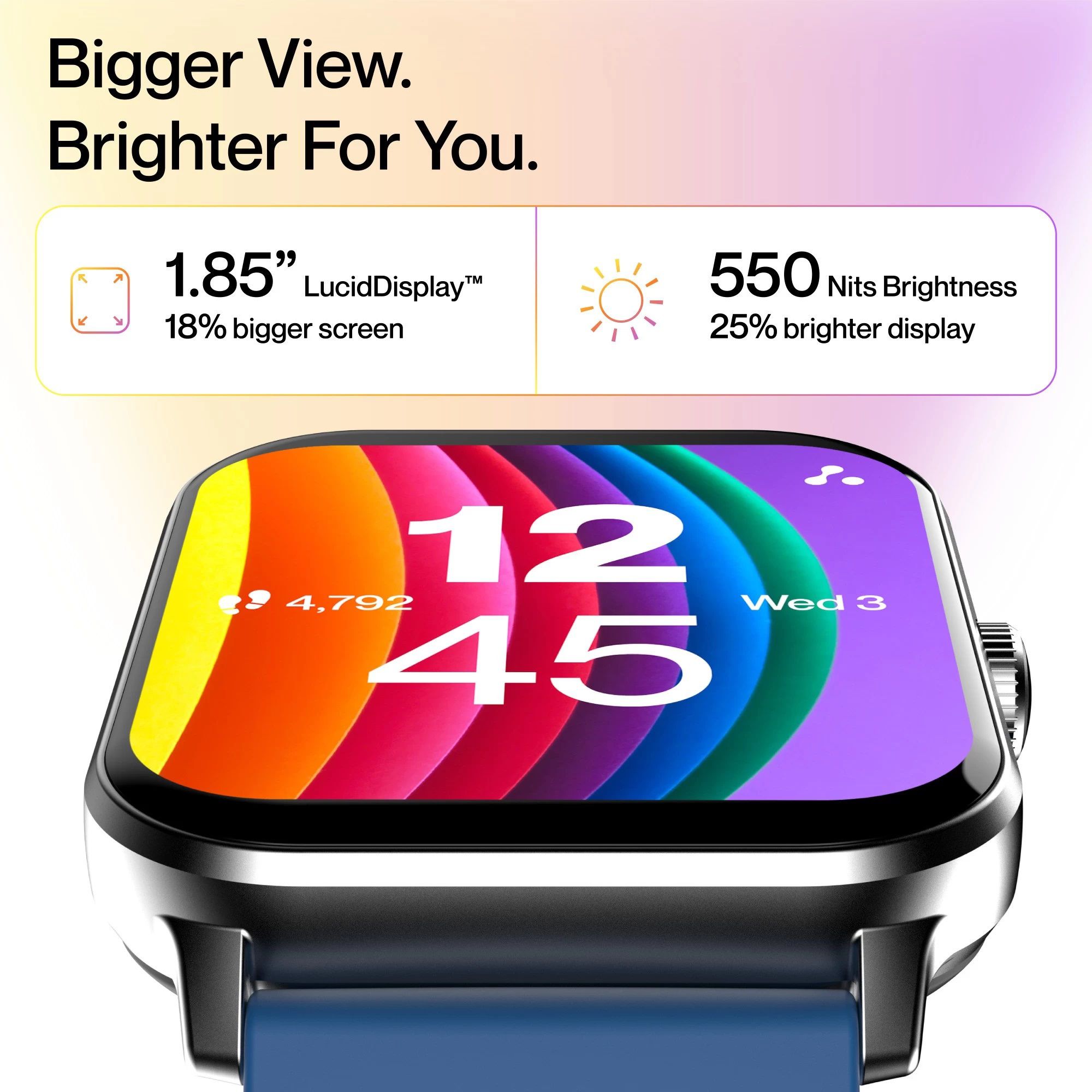ambrane Wise EON Pro Smartwatch with Bluetooth Calling (46.99mm Lucid Display, IP68 Water Resistant, Blue Strap) ambrane Wise EON Pro Smartwatch with Bluetooth Calling (46.99mm Lucid Display, IP68 Water Resistant, Blue Strap)_9