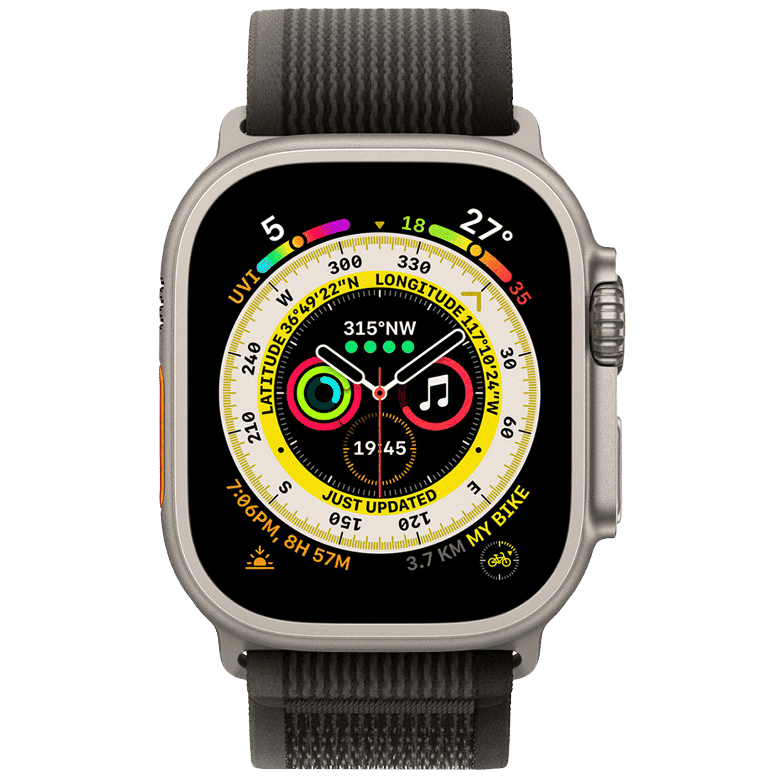 GRIPP Brut Nylon Strap for Apple Watch Ultra 2, Ultra, Watch Series SE, 4, 5, 6, 7, 8, 9 & 10 (44mm / 45mm / 46mm / 49mm) (Perfect Fit & Convenient, Grey & Black) GRIPP Brut Nylon Strap for Apple Watch Ultra 2, Ultra, Watch Series SE, 4, 5, 6, 7, 8, 9 & 10 (44mm / 45mm / 46mm / 49mm) (Perfect Fit & Convenient, Grey & Black)_4