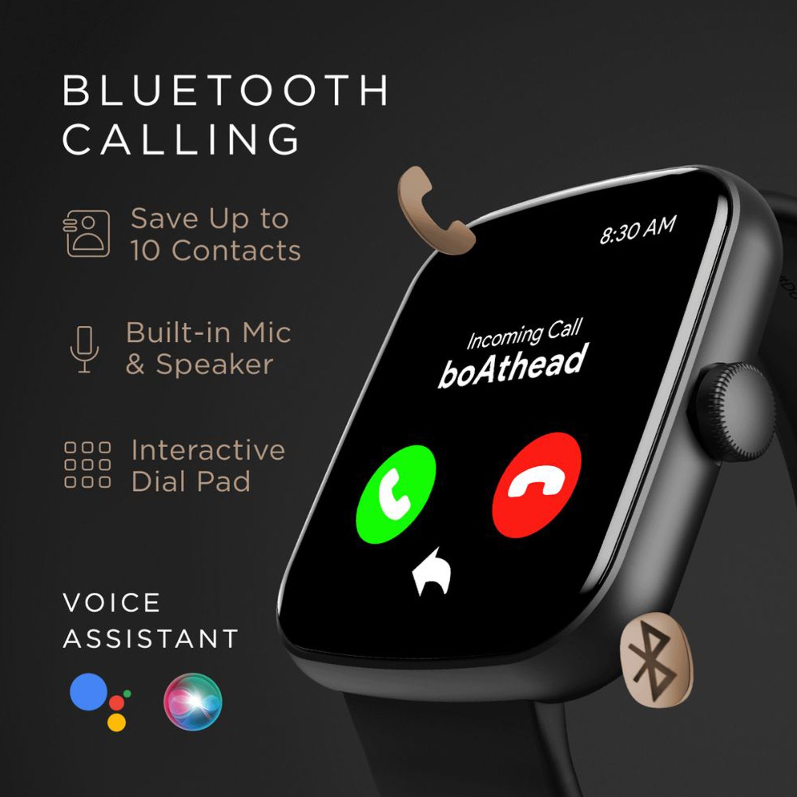 boAt Wave Lynk Voice Smartwatch with Bluetooth Calling (42.9mm HD Display, IP68 Water Resistant, Active Black Strap)_5