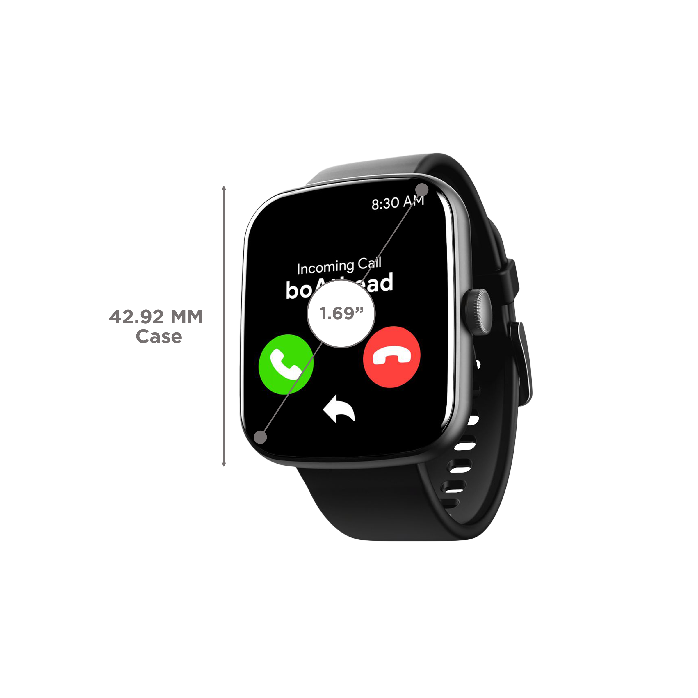 boAt Wave Lynk Voice Smartwatch with Bluetooth Calling (42.9mm HD Display, IP68 Water Resistant, Active Black Strap)_3