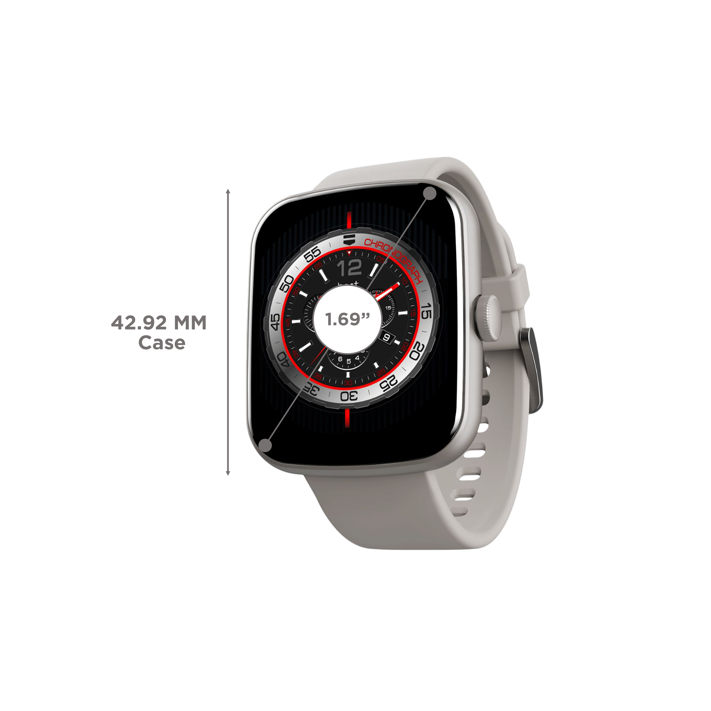 boAt Wave Lynk Voice Smartwatch with Bluetooth Calling (42.9mm HD Display, IP68 Water Resistant, Grey Strap)_3