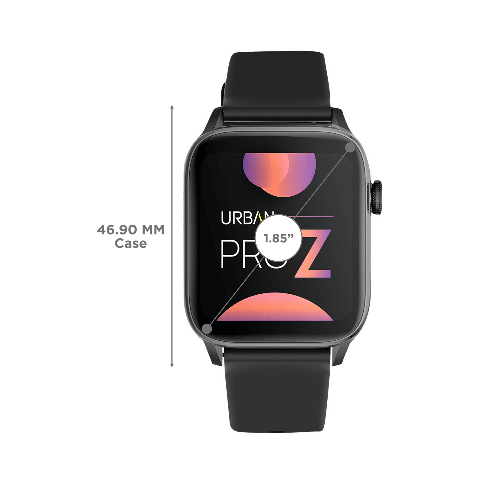 in base Urban Pro Z Smartwatch with Bluetooth Calling (46.9mm HD Display, IP67 Water Resistant, Black Strap) in base Urban Pro Z Smartwatch with Bluetooth Calling (46.9mm HD Display, IP67 Water Resistant, Black Strap)_3