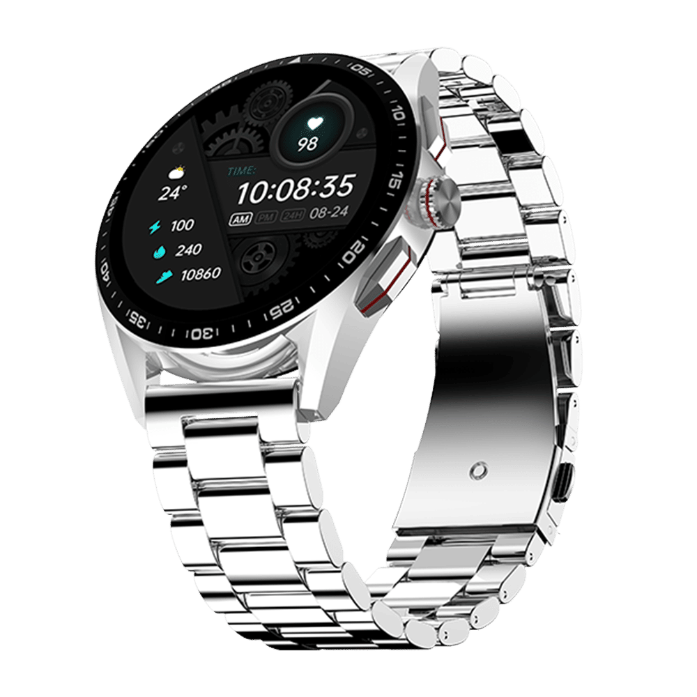 FIRE-BOLTT Invincible Plus Smartwatch with Bluetooth Calling (36.32mm AMOLED Display, IP67 Water Resistant, Silver Strap)_4