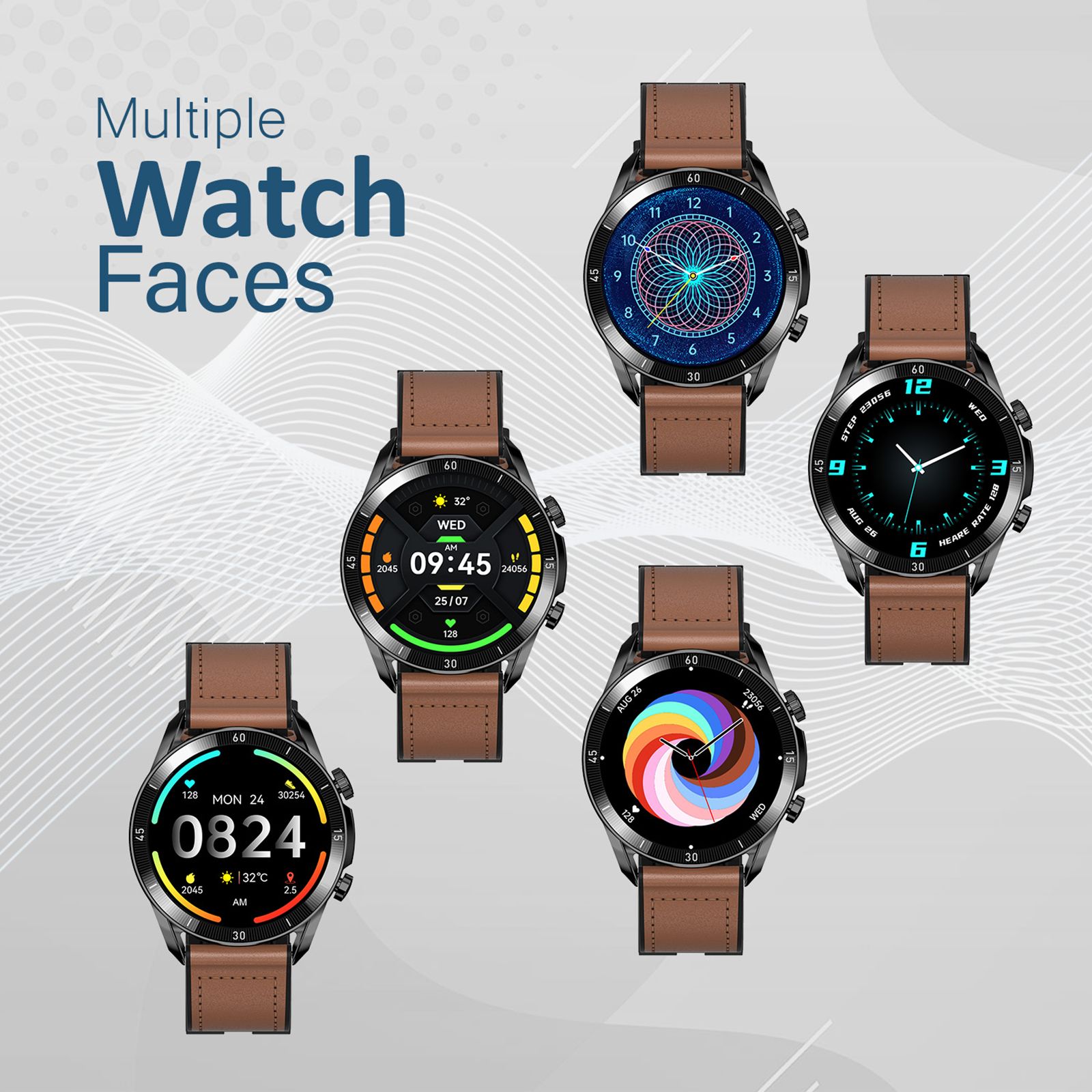 FIRE-BOLTT Legacy Smartwatch with Bluetooth Calling (35.6mm, IP68 Water Resistant, Brown Leather Strap) FIRE-BOLTT Legacy Smartwatch with Bluetooth Calling (35.6mm, IP68 Water Resistant, Brown Leather Strap)_6