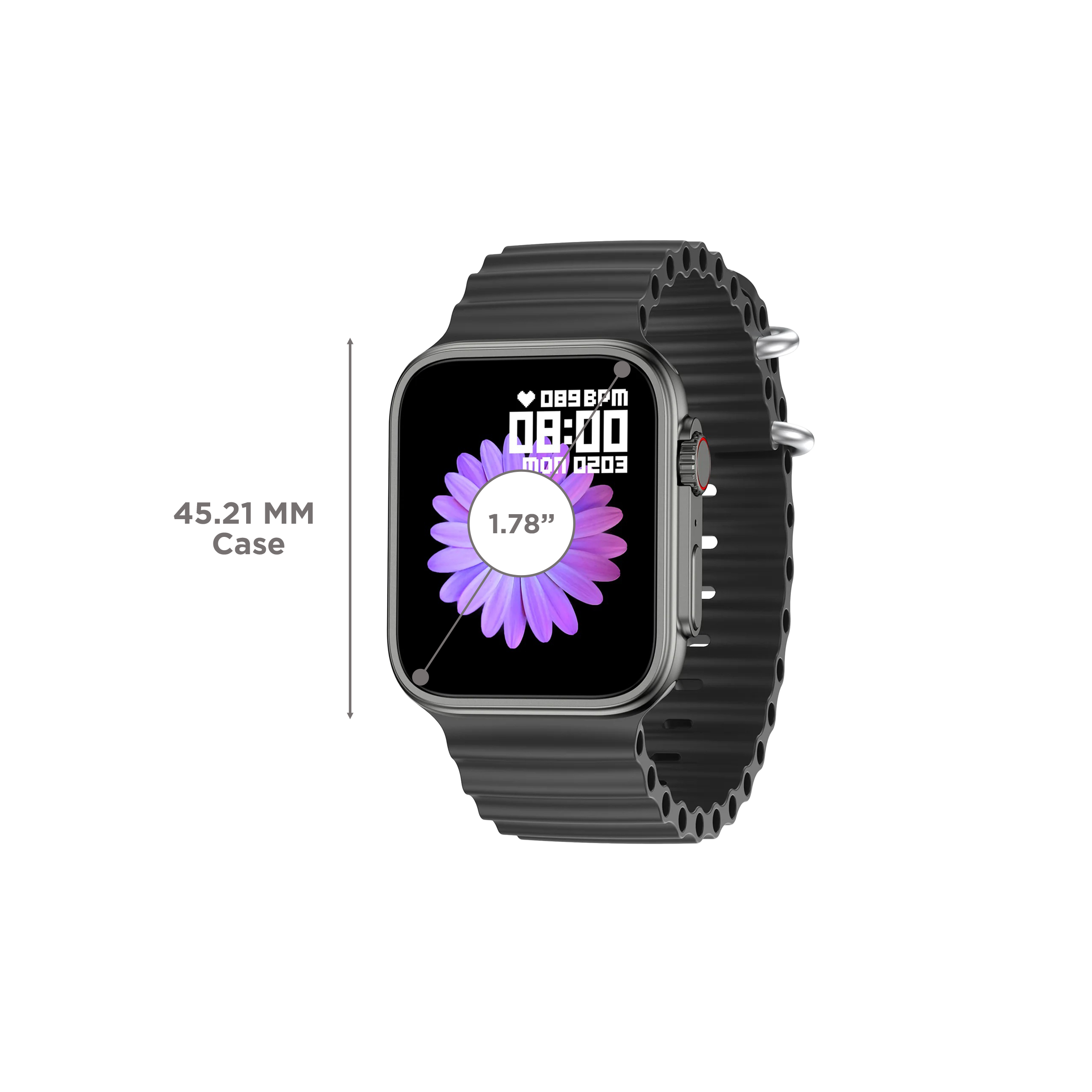FIRE-BOLTT Edge Smartwatch with Bluetooth Calling (45.21mm AMOLED Display, IP67 Water Resistant, Dark Grey Strap)_3