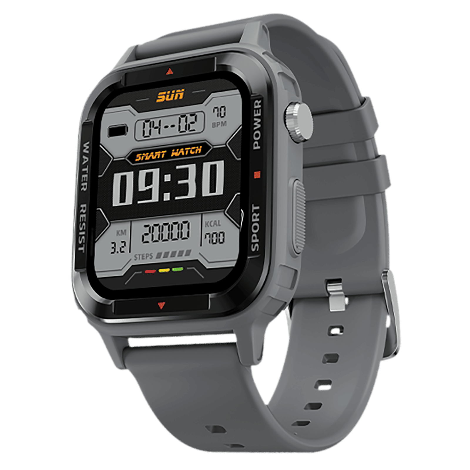 FIRE-BOLTT Tank Smartwatch with Bluetooth Calling (46.50mm Analog-Digital Display, IP67 Water Resistant, Grey Strap) FIRE-BOLTT Tank Smartwatch with Bluetooth Calling (46.50mm Analog-Digital Display, IP67 Water Resistant, Grey Strap)_4