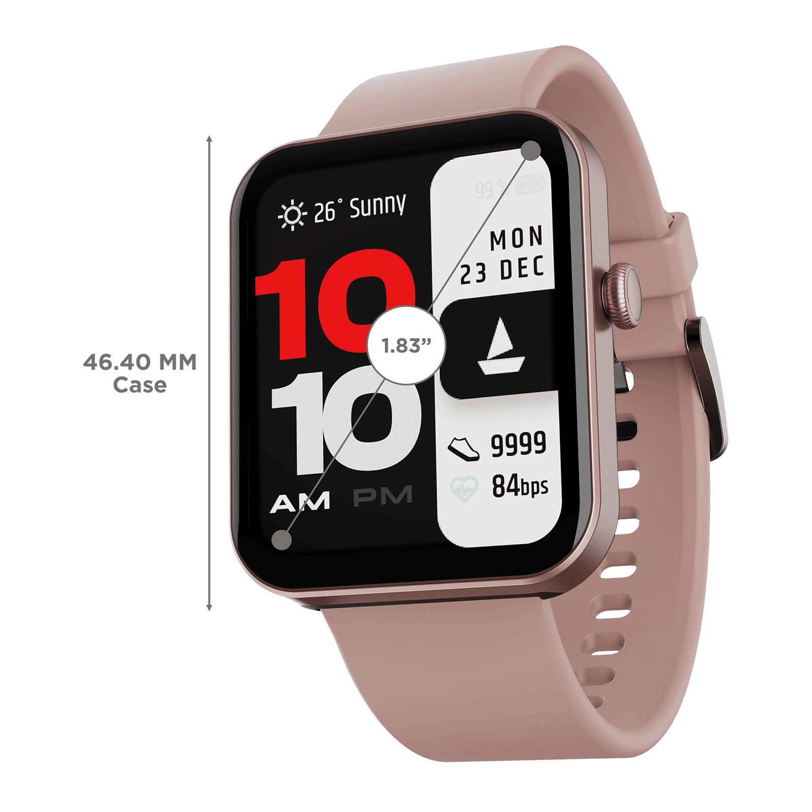 boAt Wave Stride Voice Smartwatch with Bluetooth Calling (46.4mm HD Display, IP68 Water Resistant, Cherry Blossom Strap) boAt Wave Stride Voice Smartwatch with Bluetooth Calling (46.4mm HD Display, IP68 Water Resistant, Cherry Blossom Strap)_3