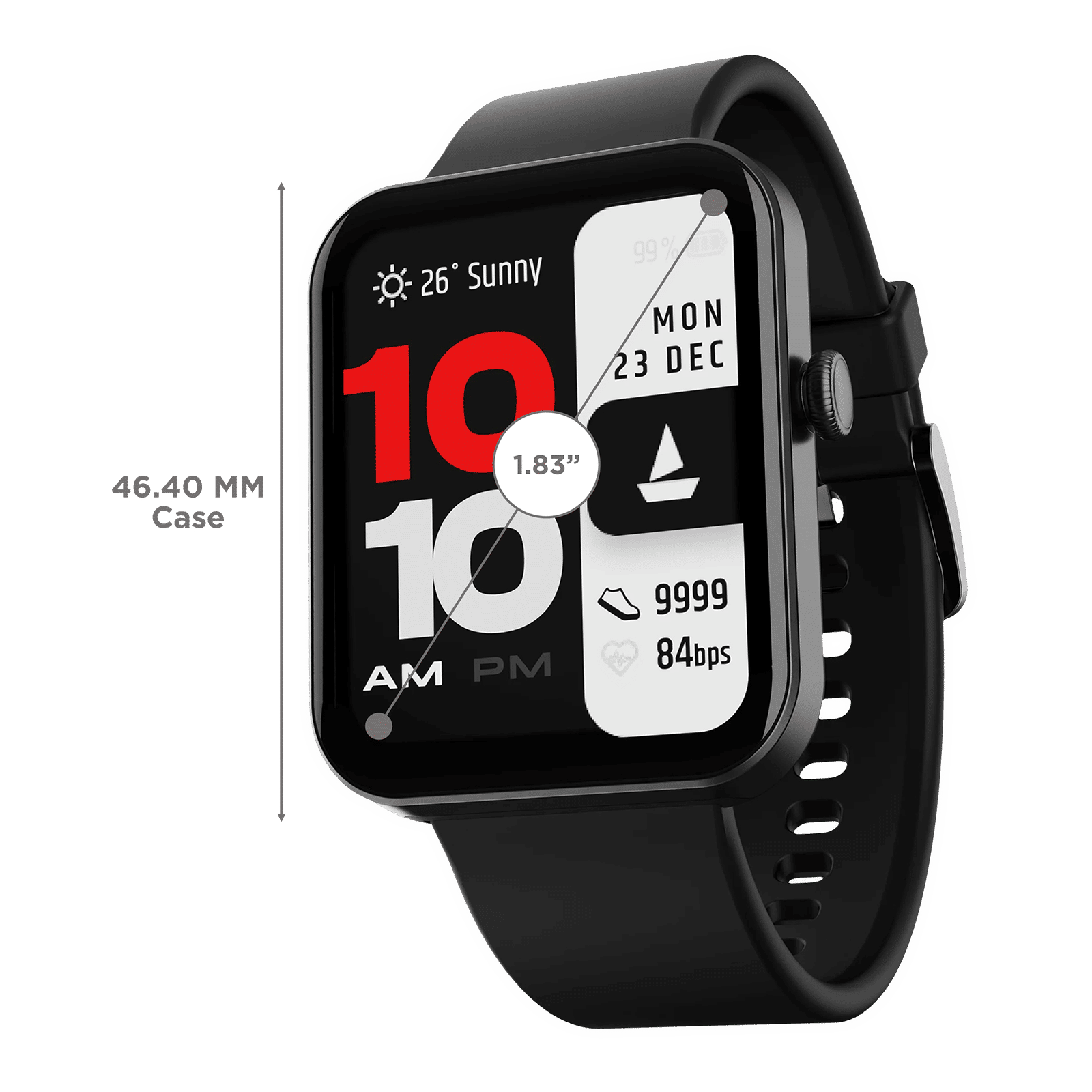 boAt Wave Stride Voice Smartwatch with Bluetooth Calling (46.4mm HD Display, IP68 Water Resistant, Active Black Strap) boAt Wave Stride Voice Smartwatch with Bluetooth Calling (46.4mm HD Display, IP68 Water Resistant, Active Black Strap)_3