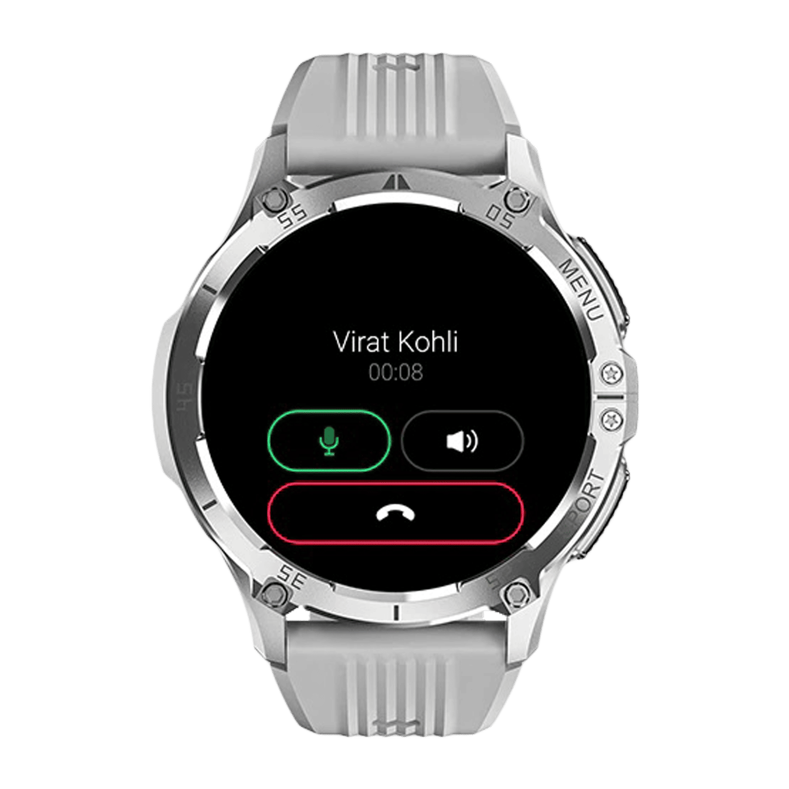 noise NoiseFit Force Plus Smartwatch with Bluetooth Calling (37.08mm AMOLED Display, IP67 Water Resistant, Mist Grey Strap)_1