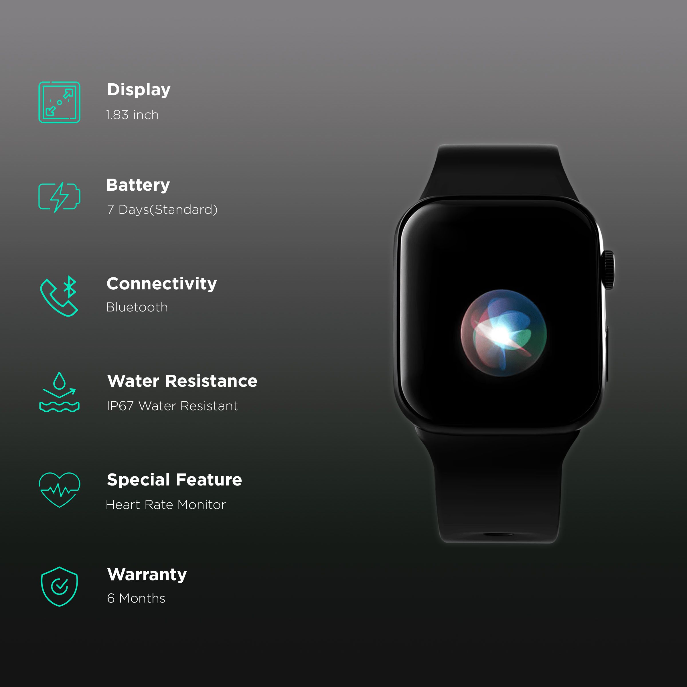 HAMMER Pulse Ace 2.0 Smartwatch with Bluetooth Calling (46.48mm Display, IP67 Water Resistant, Black Strap) HAMMER Pulse Ace 2.0 Smartwatch with Bluetooth Calling (46.48mm Display, IP67 Water Resistant, Black Strap)_2