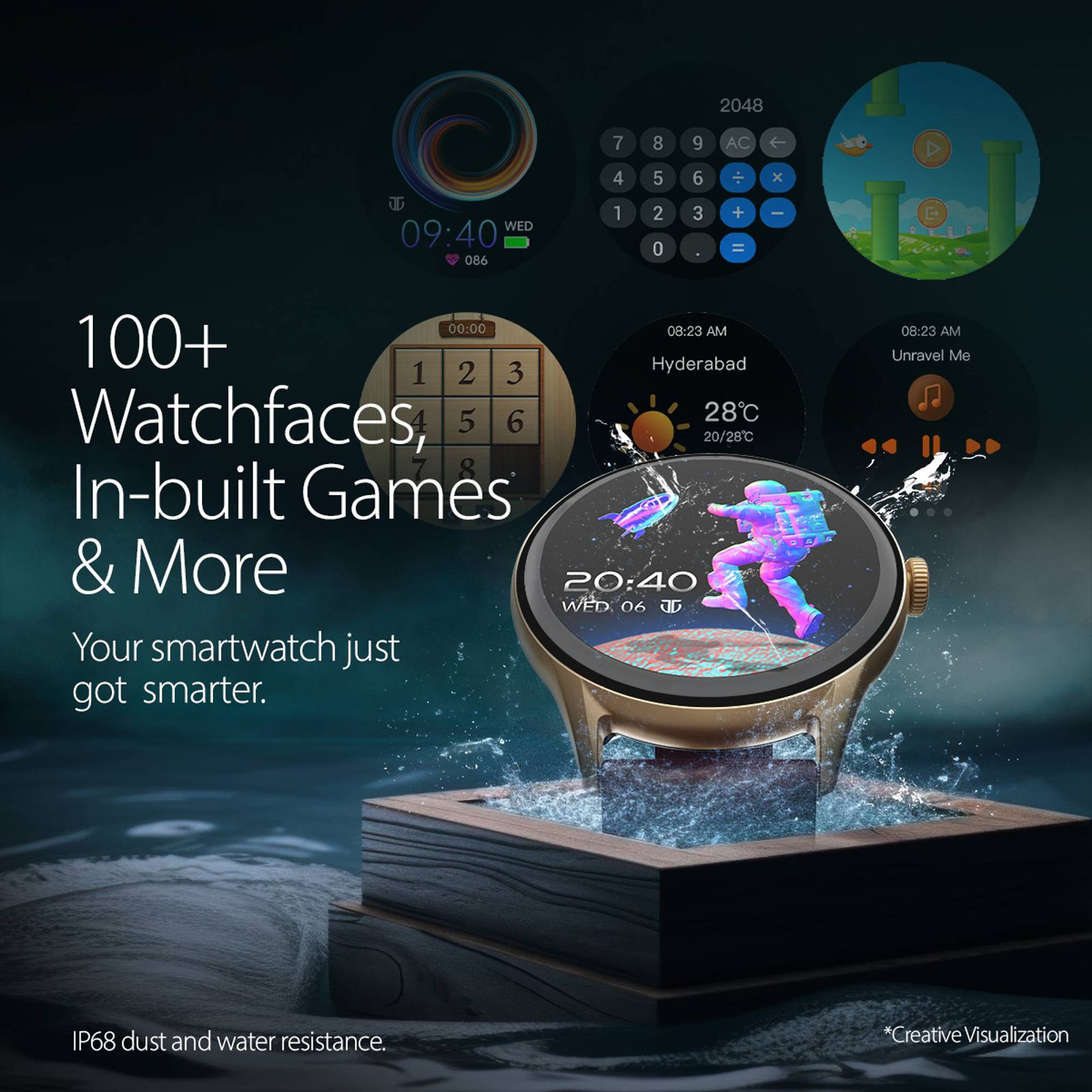 TITAN Evoke Smartwatch with Bluetooth Calling (36.32mm AMOLED Display, IP68 Water Resistant, Blue Strap) TITAN Evoke Smartwatch with Bluetooth Calling (36.32mm AMOLED Display, IP68 Water Resistant, Blue Strap)_9