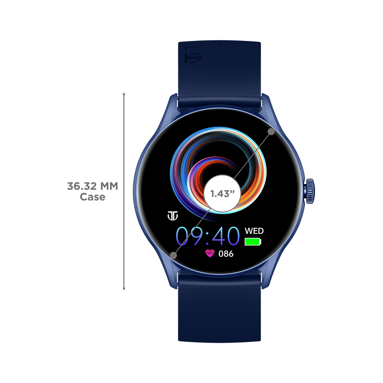 TITAN Evoke Smartwatch with Bluetooth Calling (36.32mm AMOLED Display, IP68 Water Resistant, Blue Strap) TITAN Evoke Smartwatch with Bluetooth Calling (36.32mm AMOLED Display, IP68 Water Resistant, Blue Strap)_3