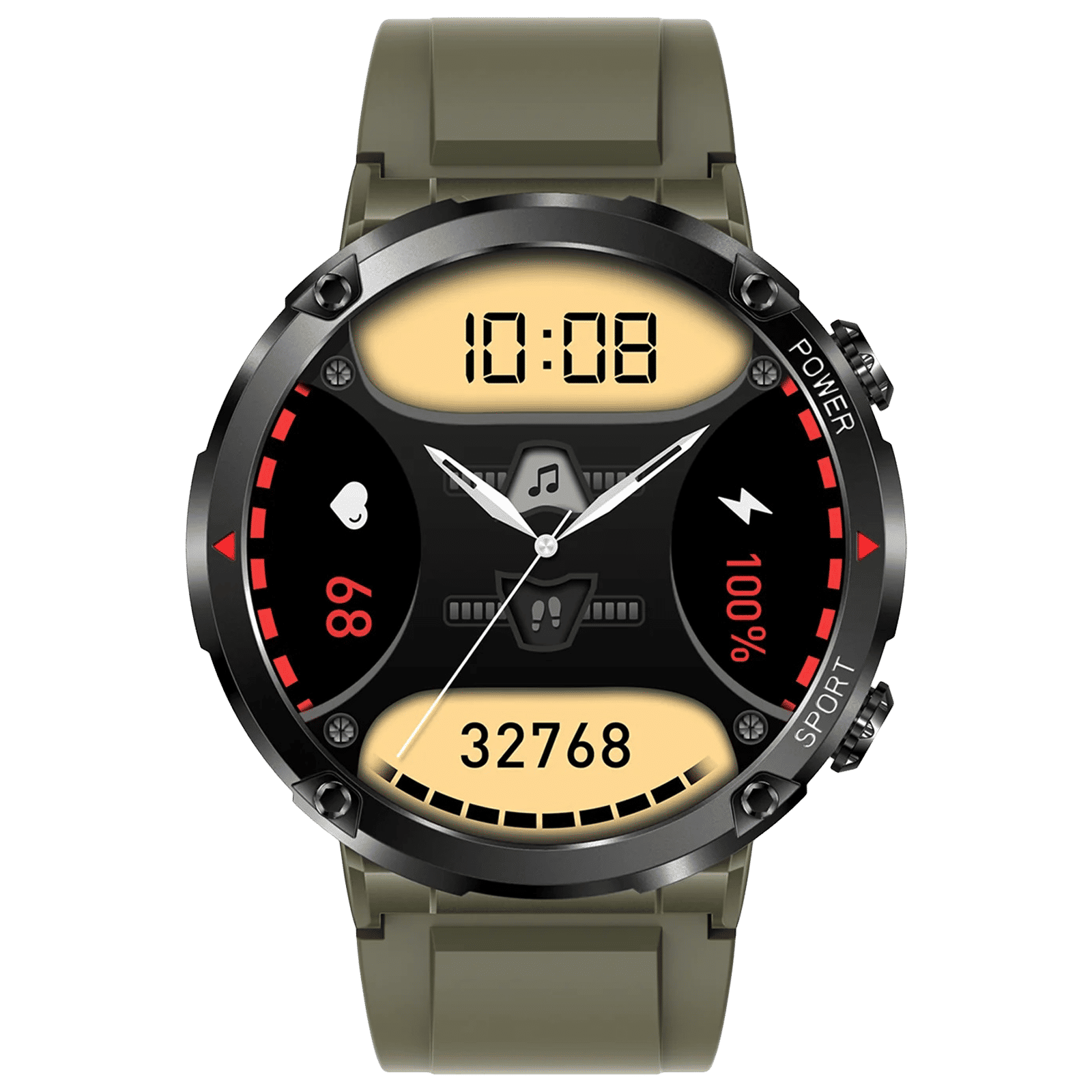 FIRE-BOLTT Sphere Smartwatch with Bluetooth Calling (40.6mm HD Display, IP68 Water Resistant, Green Forest Strap) FIRE-BOLTT Sphere Smartwatch with Bluetooth Calling (40.6mm HD Display, IP68 Water Resistant, Green Forest Strap)_1