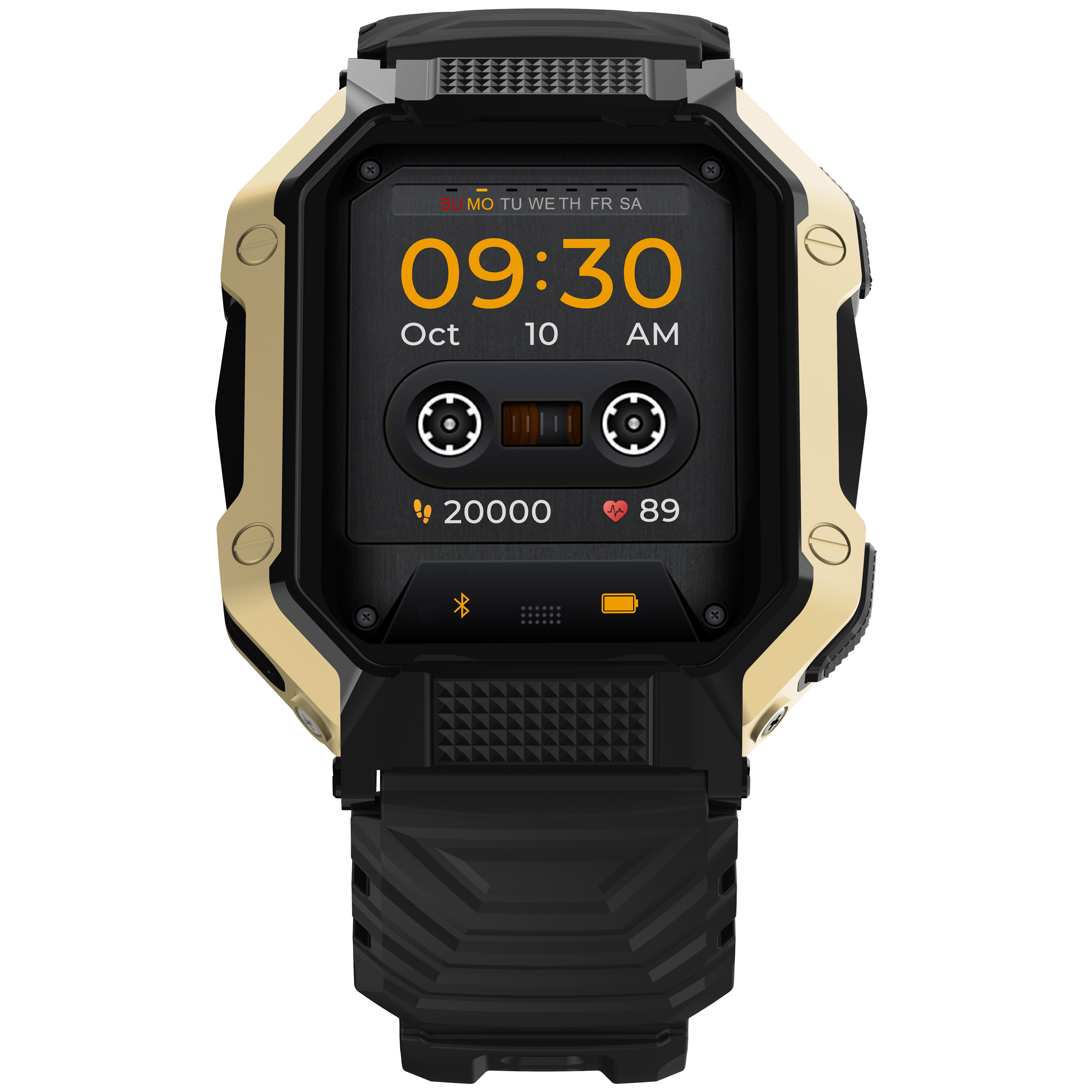 FIRE-BOLTT Shark Smartwatch with Bluetooth Calling (46.4mm HD Display, IP67 Water Resistant, Black Strap)_1