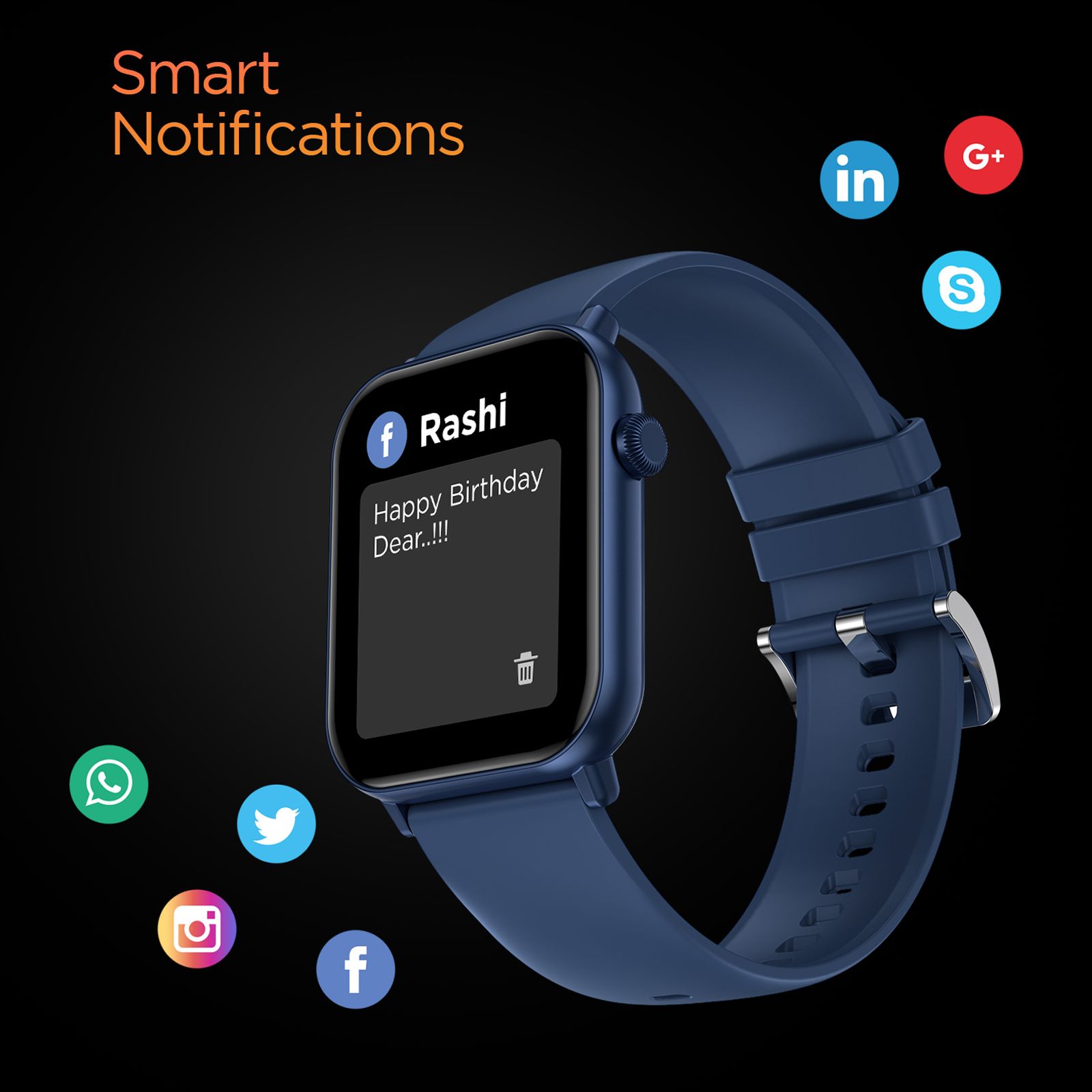 FIRE-BOLTT Ninja Fit BSW063 Smartwatch with Activity Tracker (42.9mm HD Display, IP68 Water Resistant, Blue Strap)_11