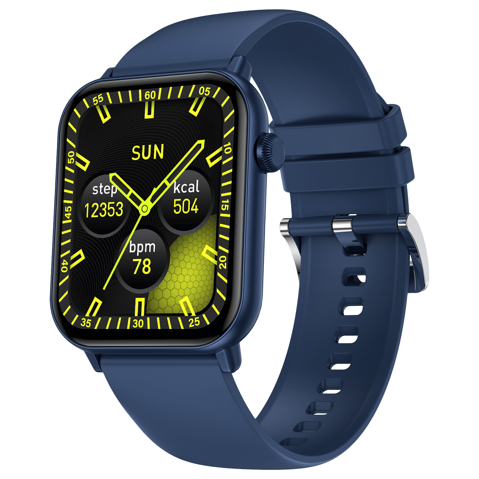 FIRE-BOLTT Ninja Fit BSW063 Smartwatch with Activity Tracker (42.9mm HD Display, IP68 Water Resistant, Blue Strap)_4