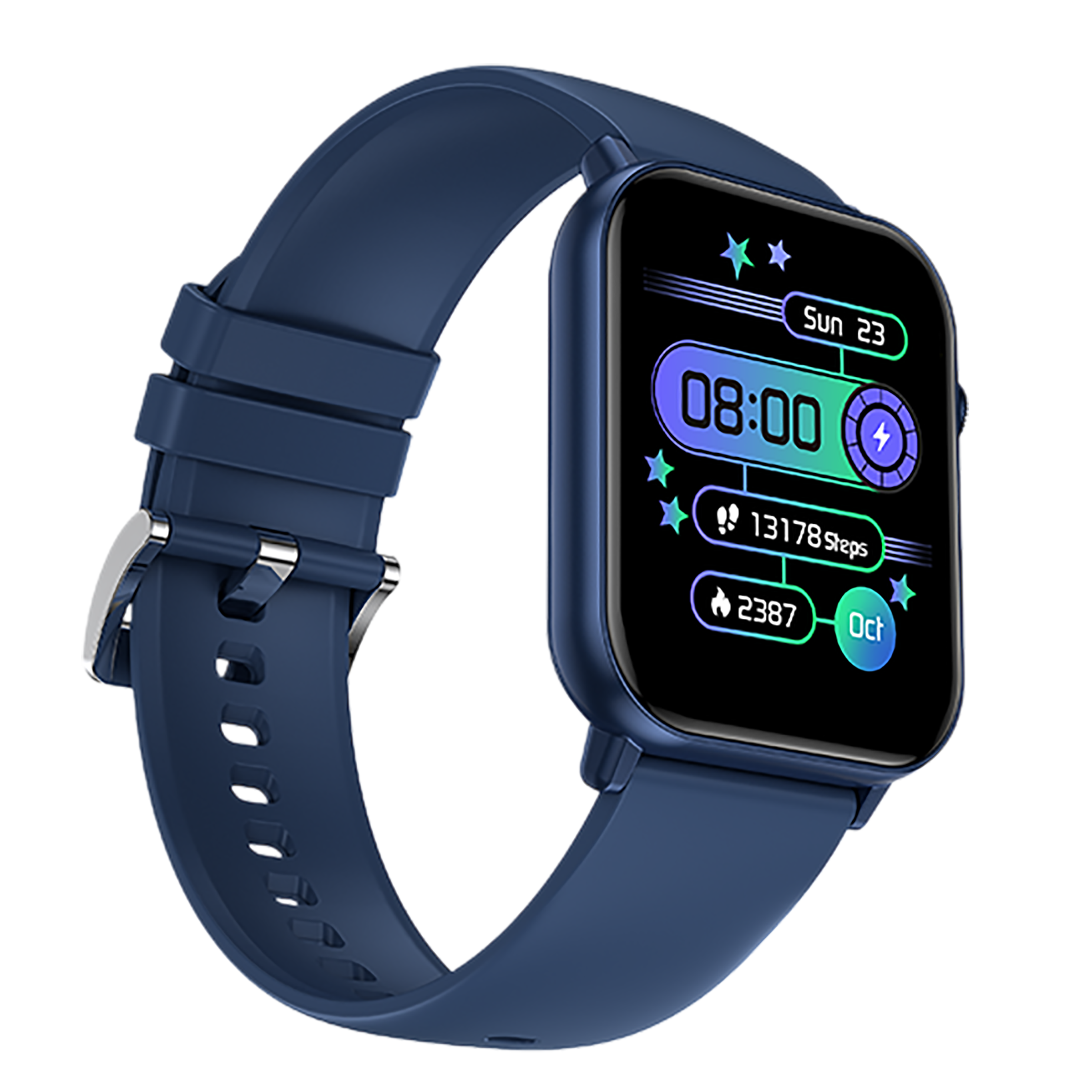 FIRE-BOLTT Ninja Fit BSW063 Smartwatch with Activity Tracker (42.9mm HD Display, IP68 Water Resistant, Blue Strap)_6