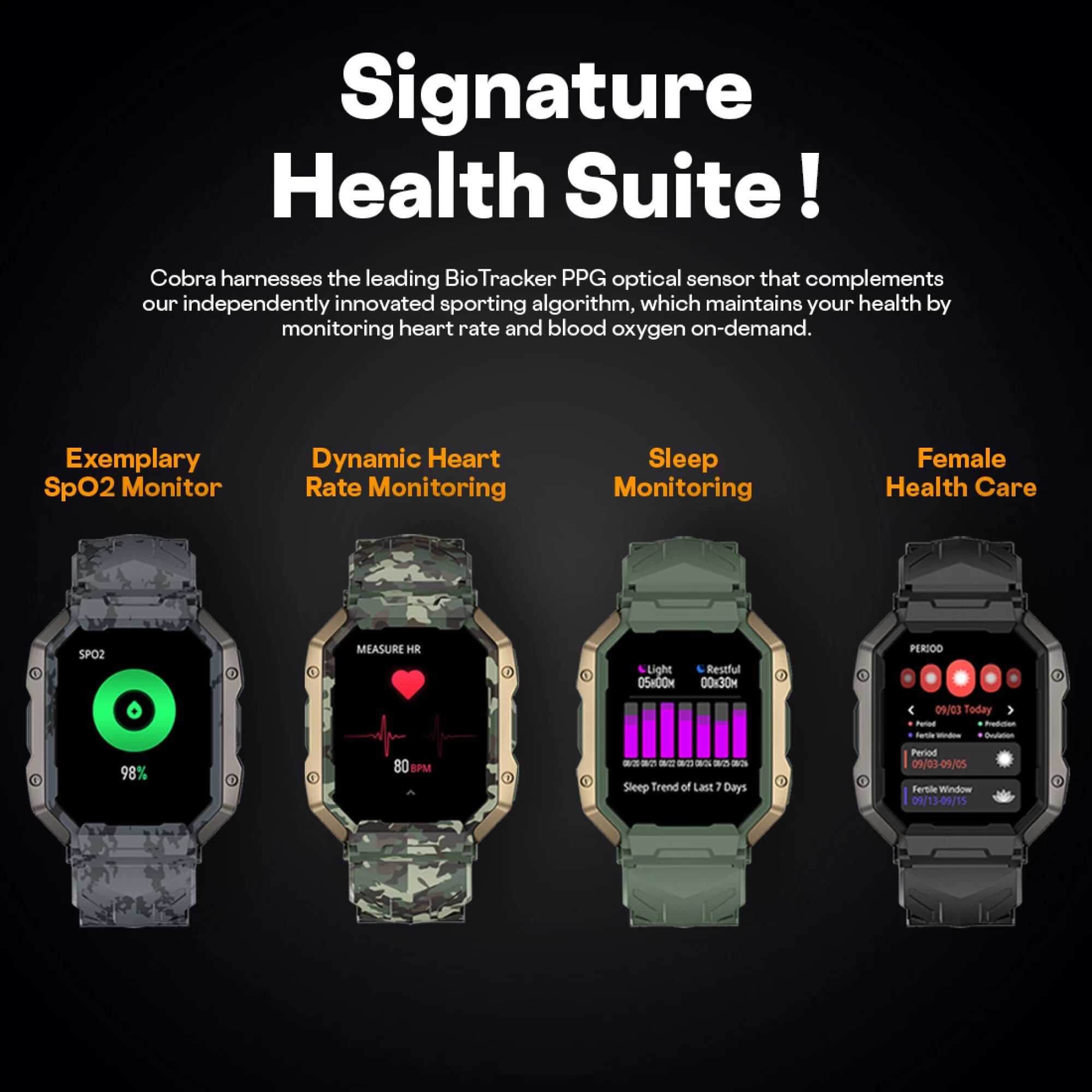 FIRE-BOLTT Cobra Smartwatch with Bluetooth Calling (45.21mm AMOLED Display, IP68 Water Resistant, Camo Black Strap) FIRE-BOLTT Cobra Smartwatch with Bluetooth Calling (45.21mm AMOLED Display, IP68 Water Resistant, Camo Black Strap)_11