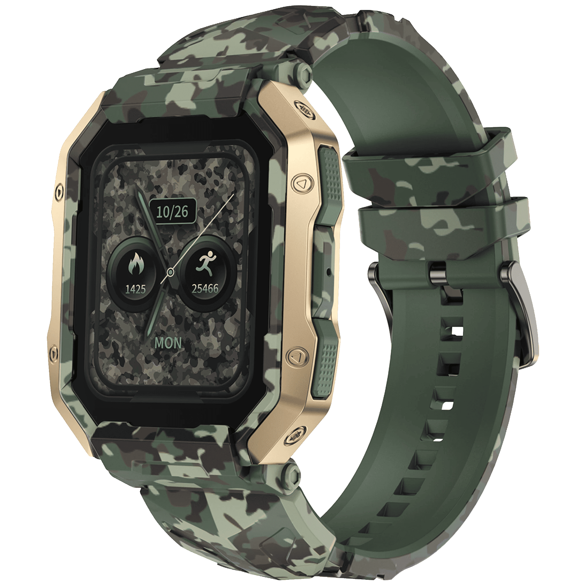 FIRE-BOLTT Cobra Smartwatch with Bluetooth Calling (45.21mm AMOLED Display, IP68 Water Resistant, Camo Green Strap) FIRE-BOLTT Cobra Smartwatch with Bluetooth Calling (45.21mm AMOLED Display, IP68 Water Resistant, Camo Green Strap)_1