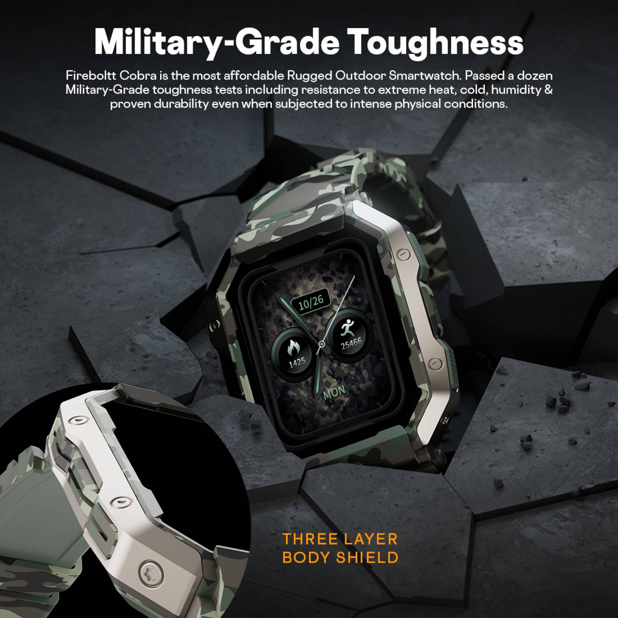 FIRE-BOLTT Cobra Smartwatch with Bluetooth Calling (45.21mm AMOLED Display, IP68 Water Resistant, Camo Green Strap) FIRE-BOLTT Cobra Smartwatch with Bluetooth Calling (45.21mm AMOLED Display, IP68 Water Resistant, Camo Green Strap)_8