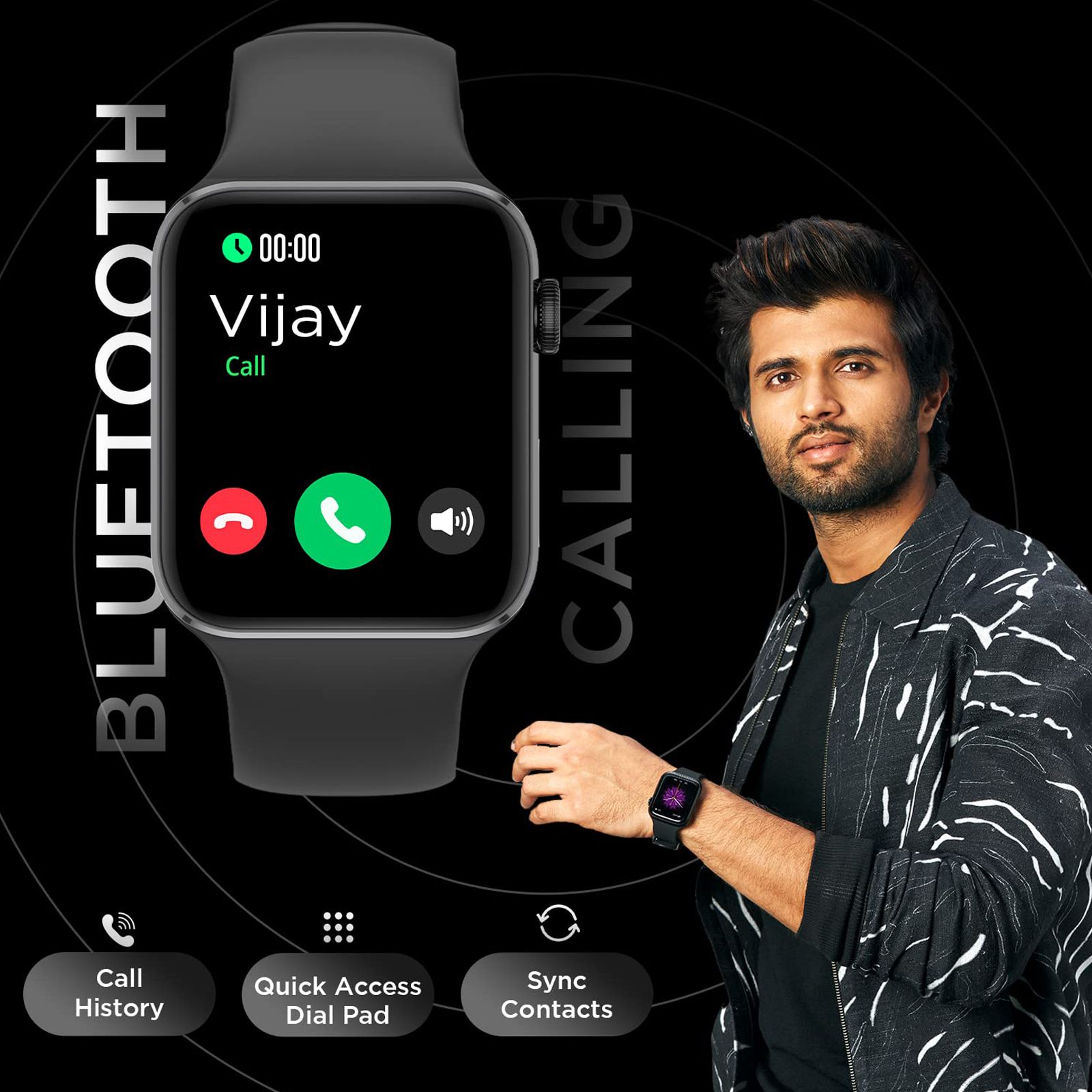 FIRE-BOLTT Visionary Smartwatch with Bluetooth Calling (45mm AMOLED Display, IP68 Water Resistant, Black Strap)_10