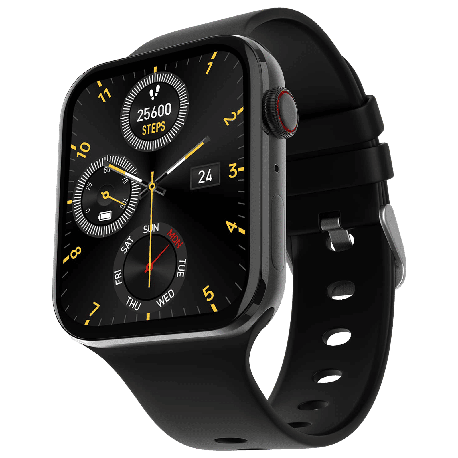 FIRE-BOLTT Visionary Smartwatch with Bluetooth Calling (45mm AMOLED Display, IP68 Water Resistant, Black Strap)_4