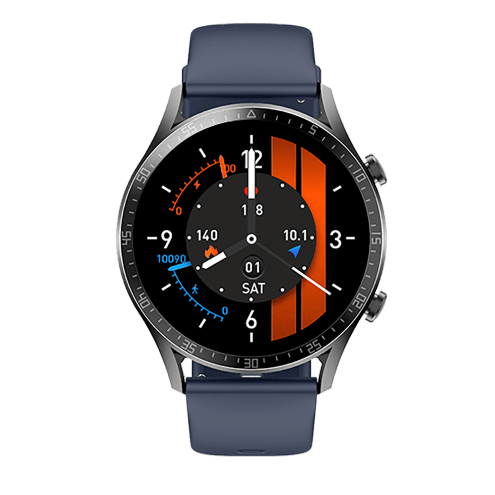 FIRE-BOLTT Talk 2 Pro Smartwatch with Bluetooth Calling (35.3mm TFT LCD Display, IP68 Water Resistant, Navy Blue Strap)_1
