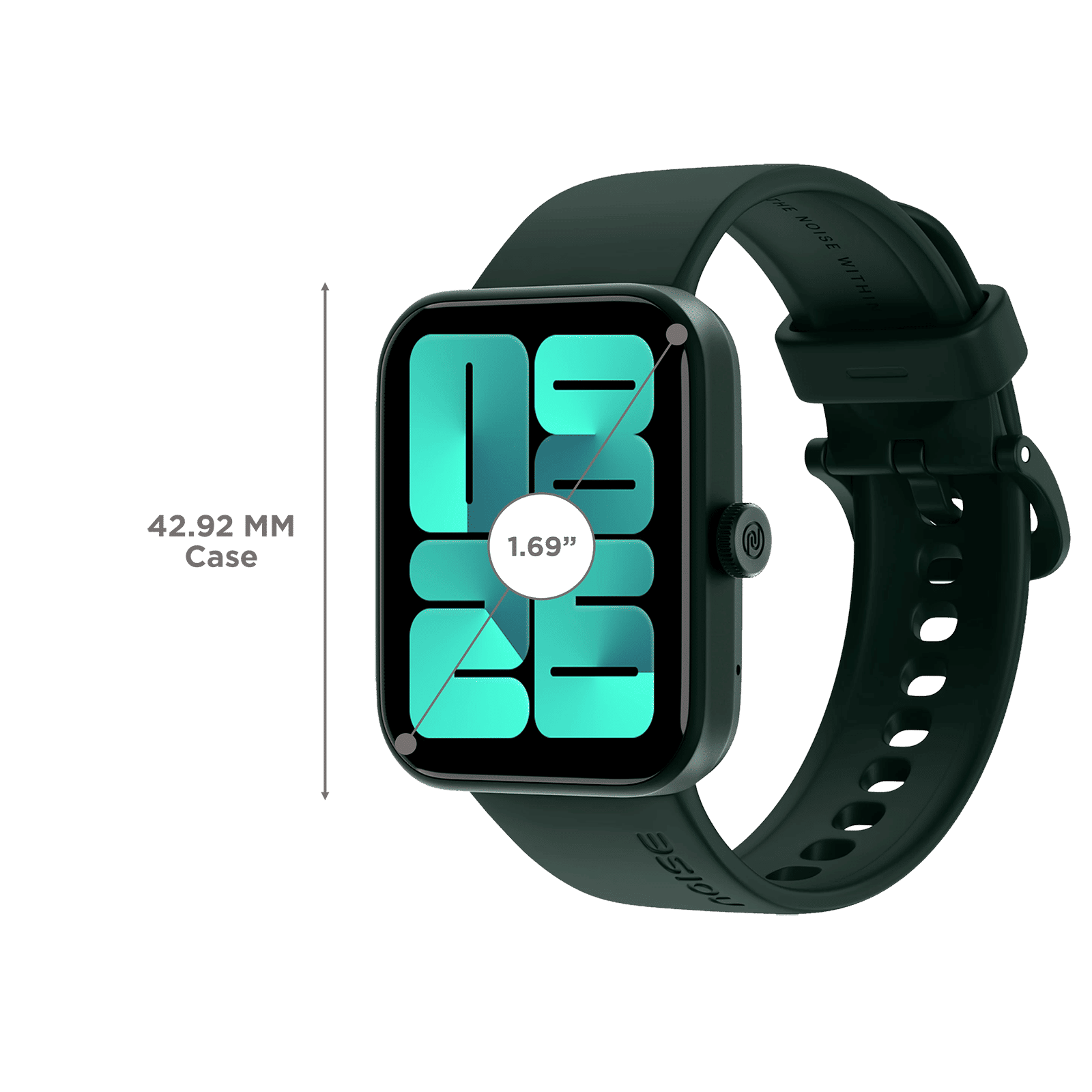 Noise ColorFit Caliber Buzz Smartwatch with Bluetooth Calling (42.9mm TFT Display, IP68 Water Resistant, Olive Green Strap)_3