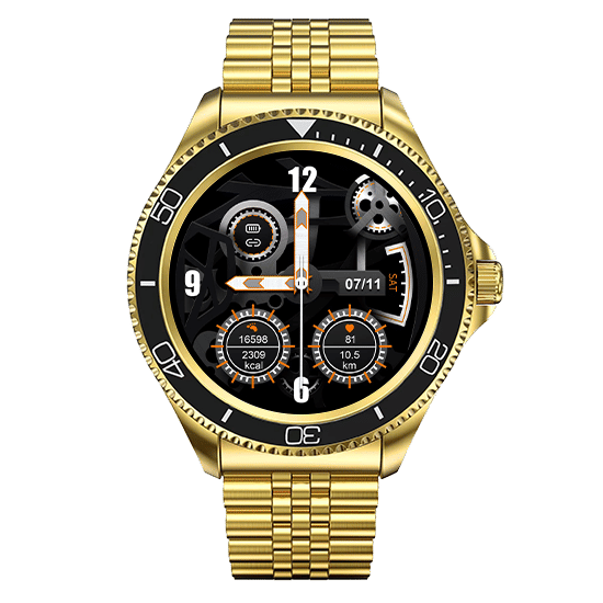 Fire-Boltt Quantum Smartwatch with Bluetooth Calling (32.5mm HD Display, IP67 Water Resistant, Raven Gold Strap)_1