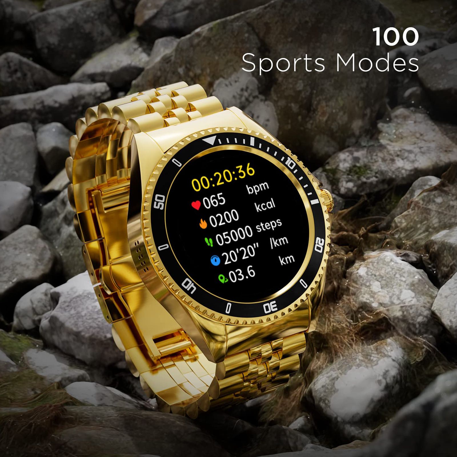 Fire-Boltt Quantum Smartwatch with Bluetooth Calling (32.5mm HD Display, IP67 Water Resistant, Raven Gold Strap)_8