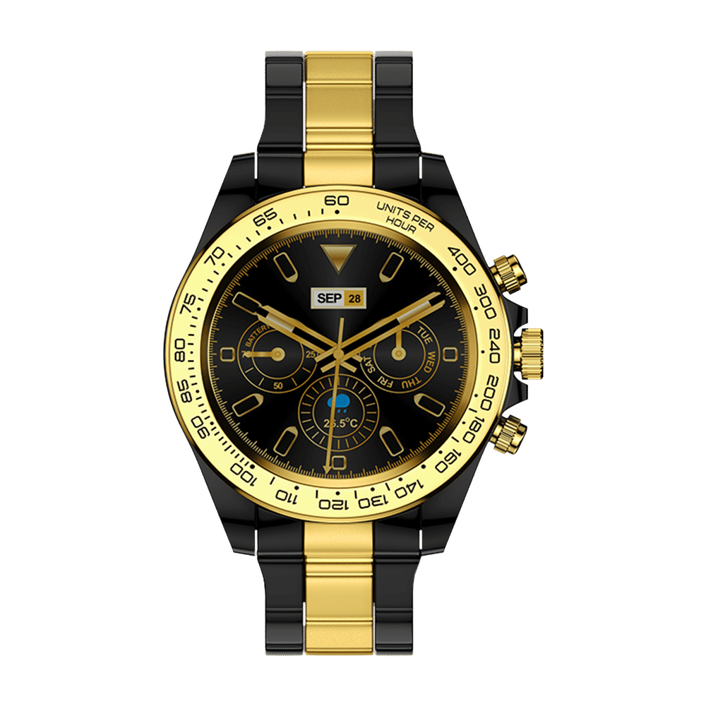 Fire-Boltt Blizzard Smartwatch with Bluetooth Calling (32.5mm HD Display, IP67 Water Resistant, Gold Black Strap) Fire-Boltt Blizzard Smartwatch with Bluetooth Calling (32.5mm HD Display, IP67 Water Resistant, Gold Black Strap)_1