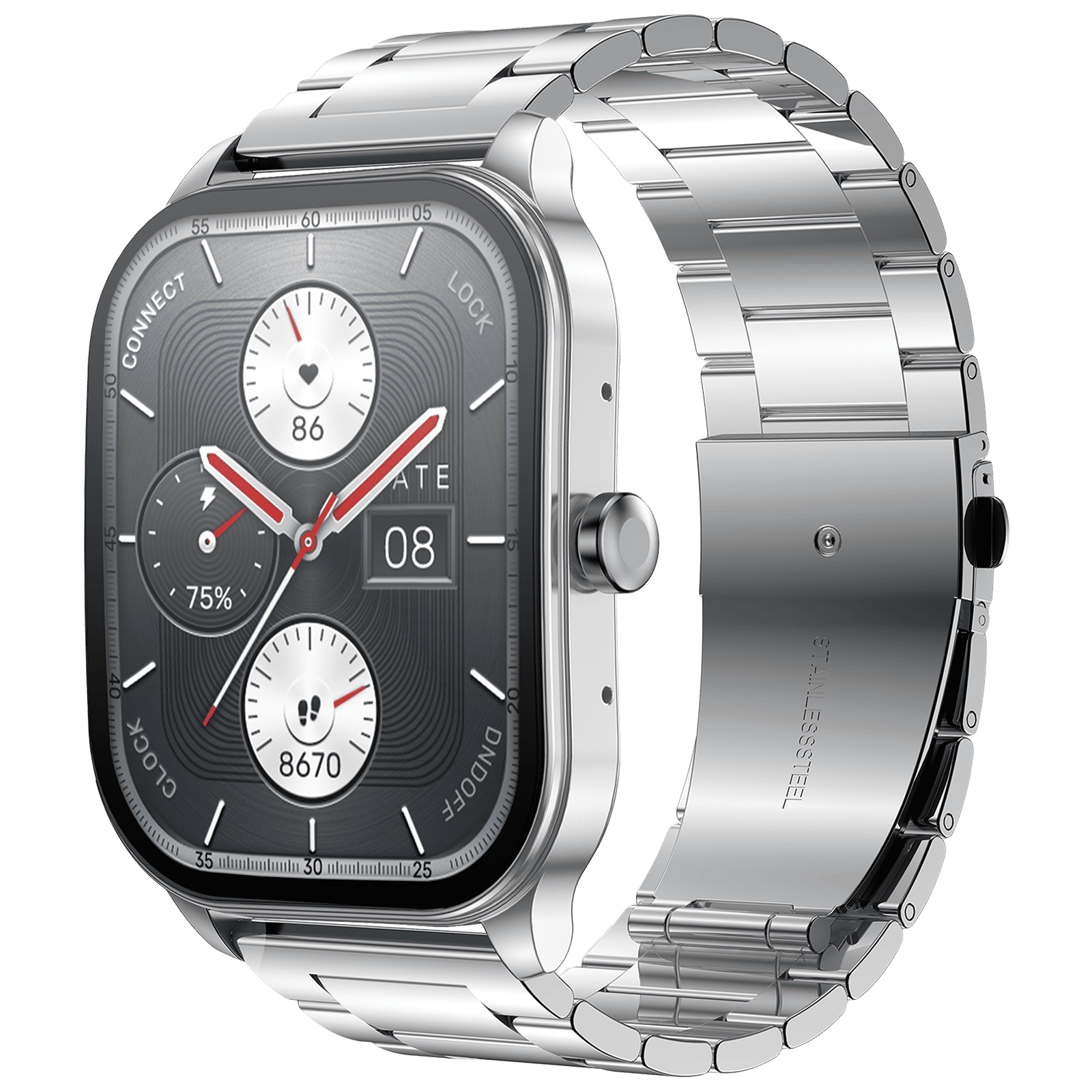 amazfit Pop 3S Smartwatch with Bluetooth Calling (49.7mm AMOLED Display, IP68 Water Resistant, Metallic Silver Strap) amazfit Pop 3S Smartwatch with Bluetooth Calling (49.7mm AMOLED Display, IP68 Water Resistant, Metallic Silver Strap)_1