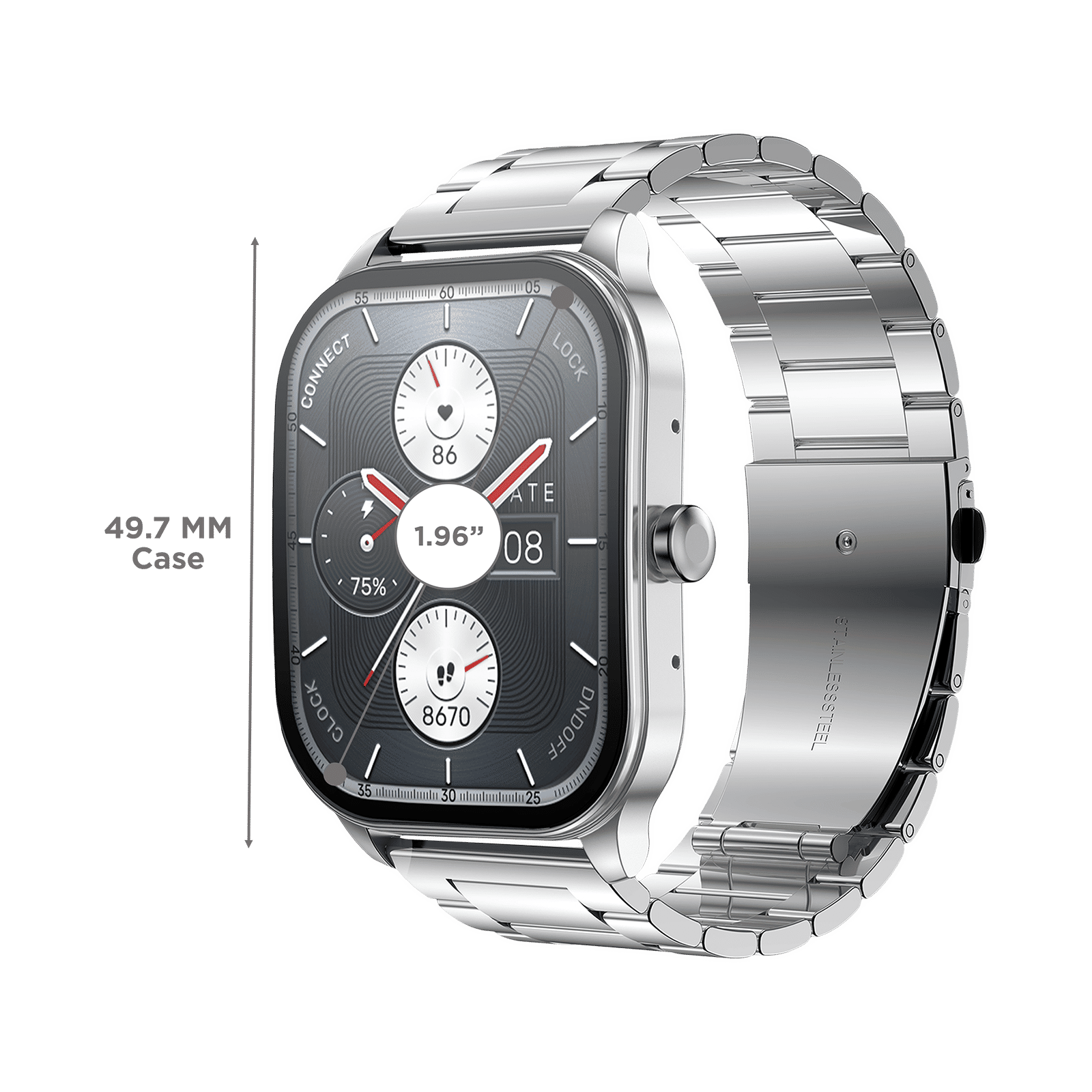 amazfit Pop 3S Smartwatch with Bluetooth Calling (49.7mm AMOLED Display, IP68 Water Resistant, Metallic Silver Strap) amazfit Pop 3S Smartwatch with Bluetooth Calling (49.7mm AMOLED Display, IP68 Water Resistant, Metallic Silver Strap)_3