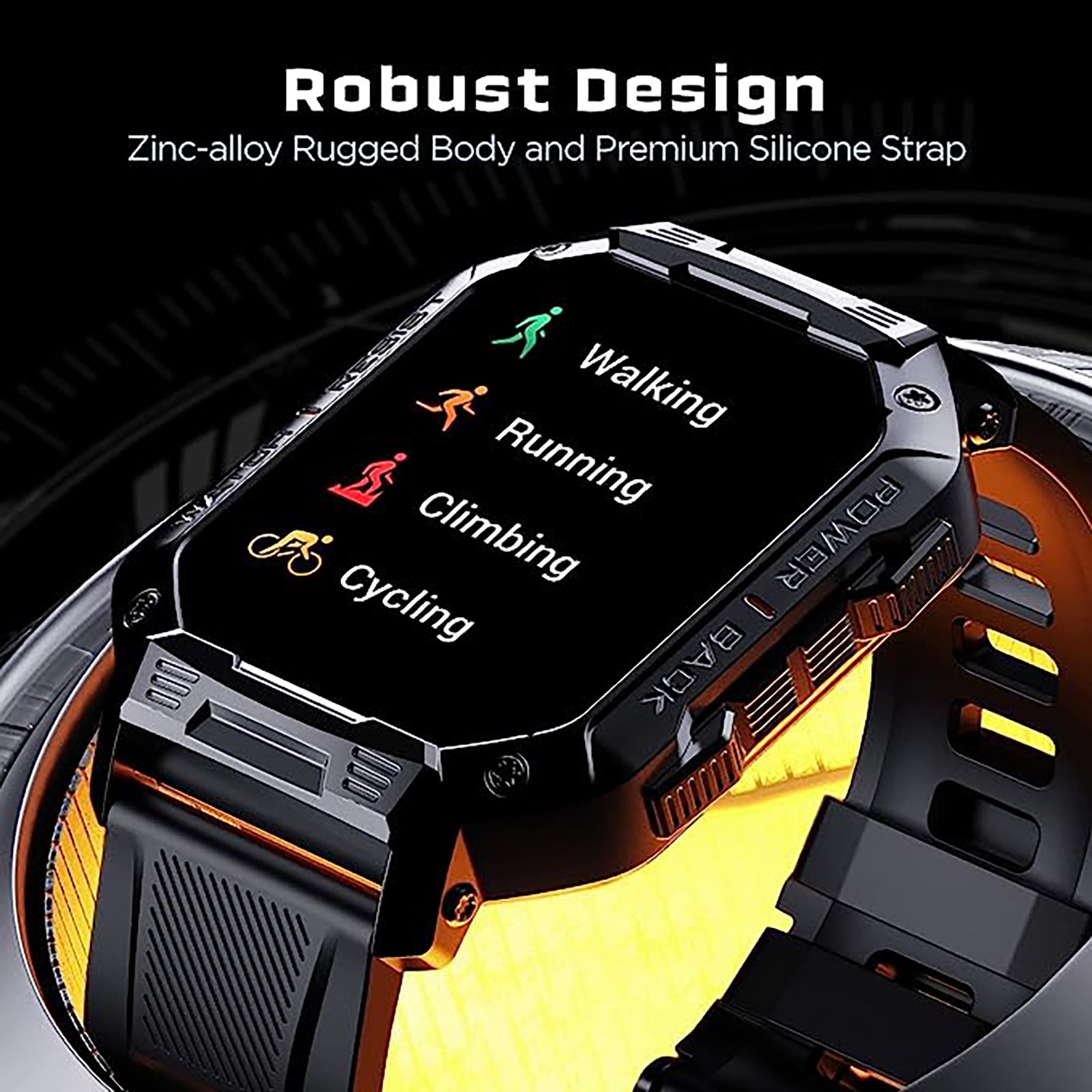 boAt Wave Armour Smartwatch with Bluetooth Calling (46.4mm HD Display, IP68 Sweat Resistant, Olive Green Strap)_4